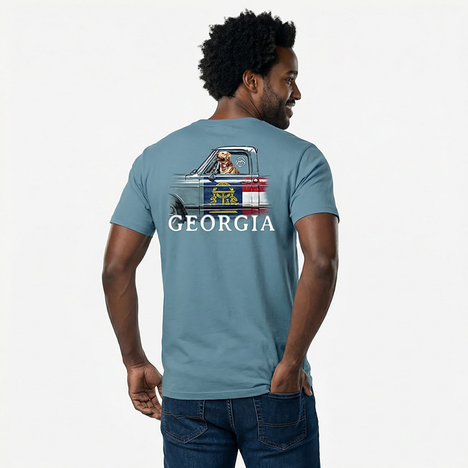 Magellan Outdoors Men's Georgia Dog Head Out State Graphic T-shirt