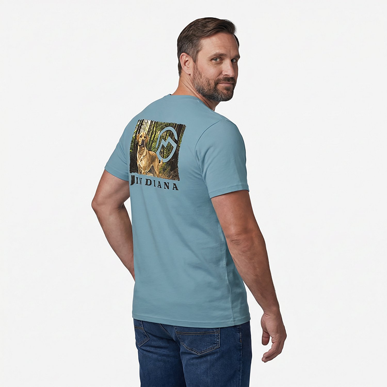 Magellan Outdoors Men's Indiana Dog Follow Me State Graphic T-shirt - view number 2