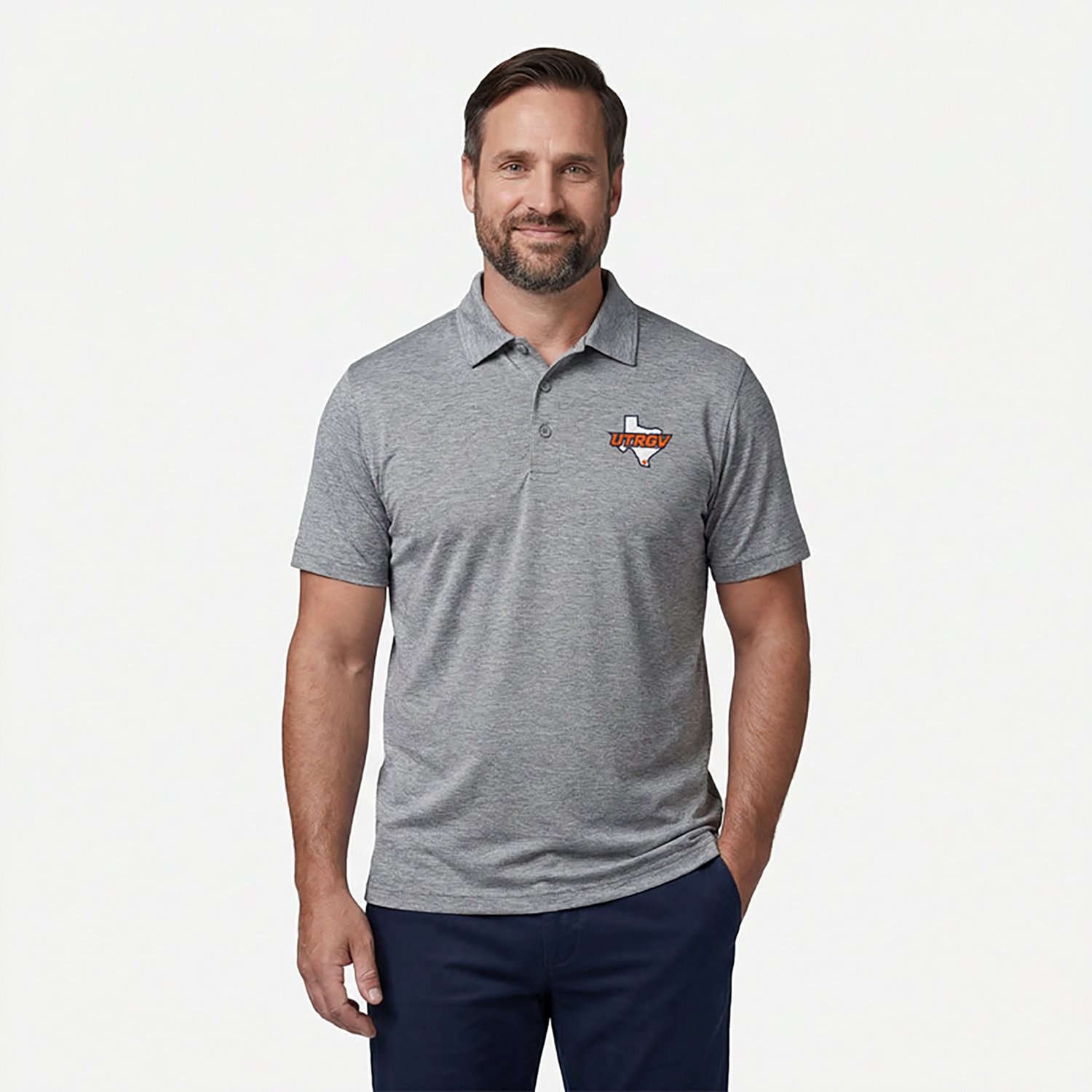 Antigua Men's University of Texas Rio Grande Valley Vaqueros Legacy Pique Polo Shirt - view number 2