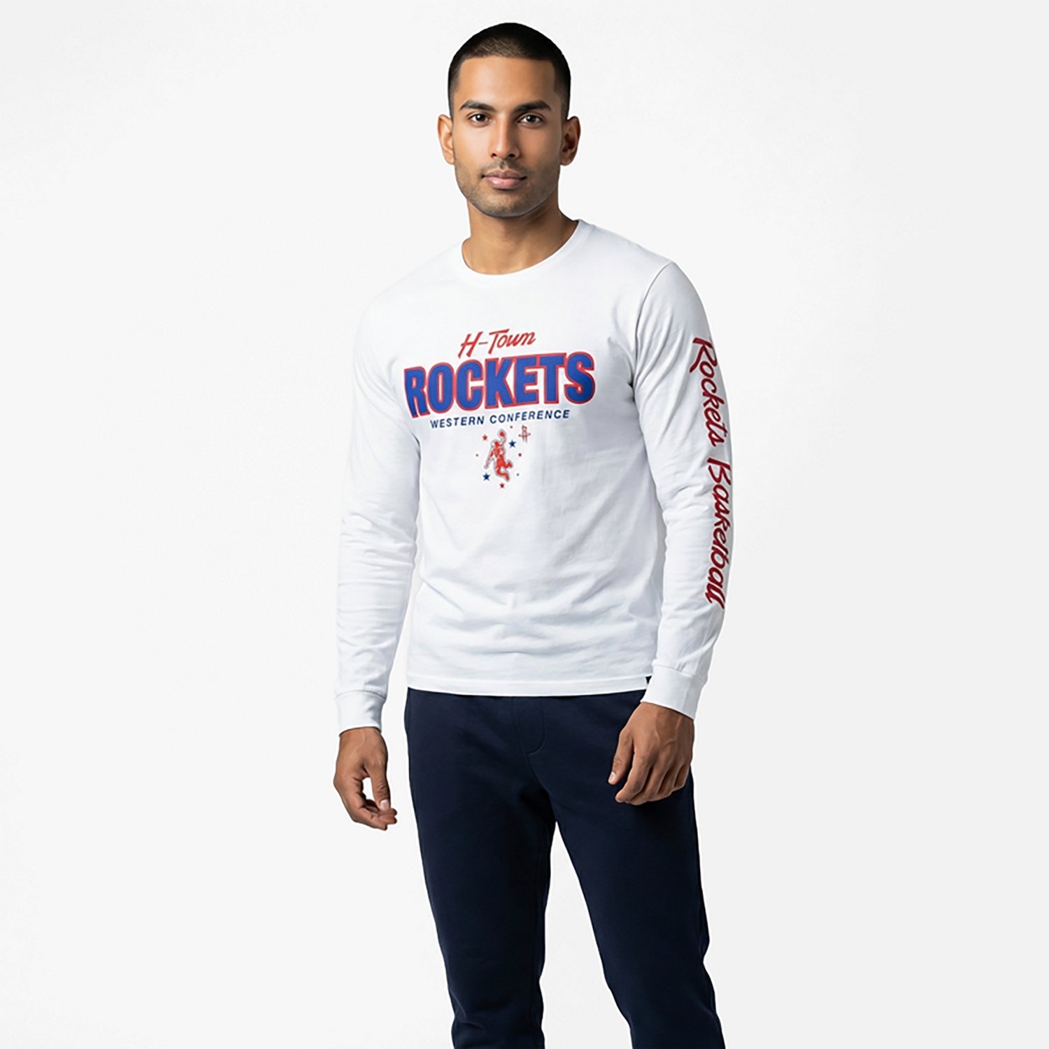 '47 Men's Houston Rockets Low Block Franklin Long Sleeve T-shirt - view number 2