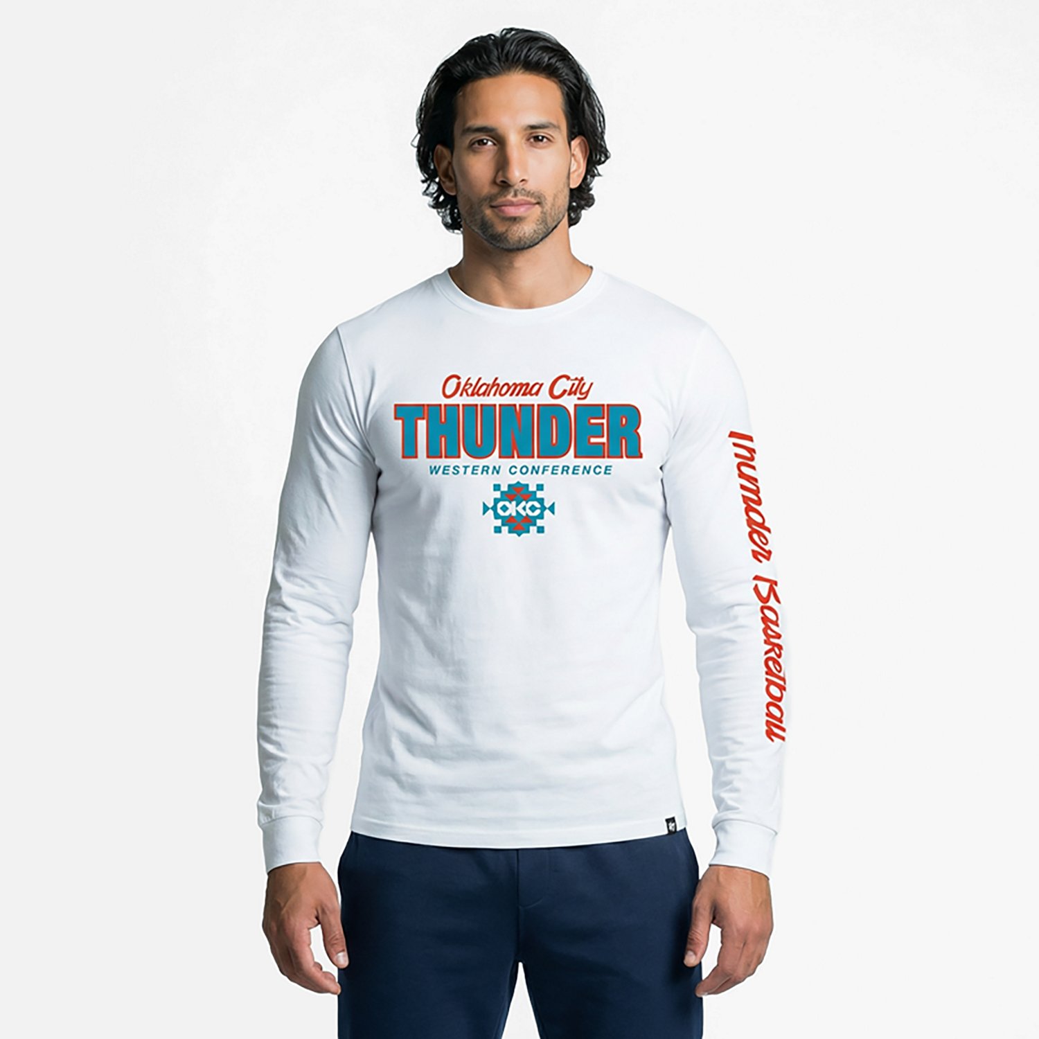 '47 Men's Oklahoma City Thunder Low Block Franklin Long Sleeve T-shirt - view number 2