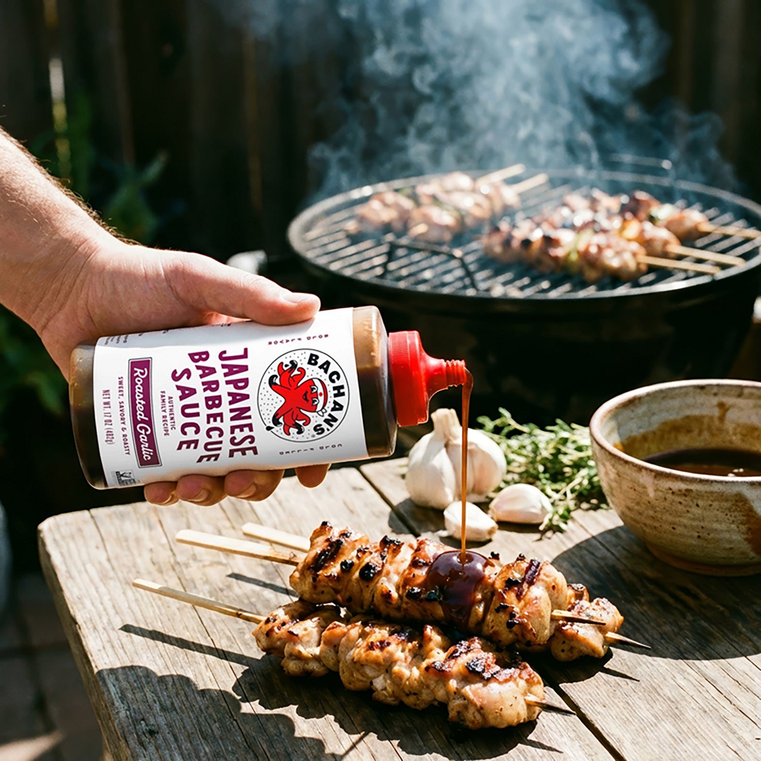 Bachan's Roasted Garlic 17 oz Japanese Barbecue Sauce  - view number 3