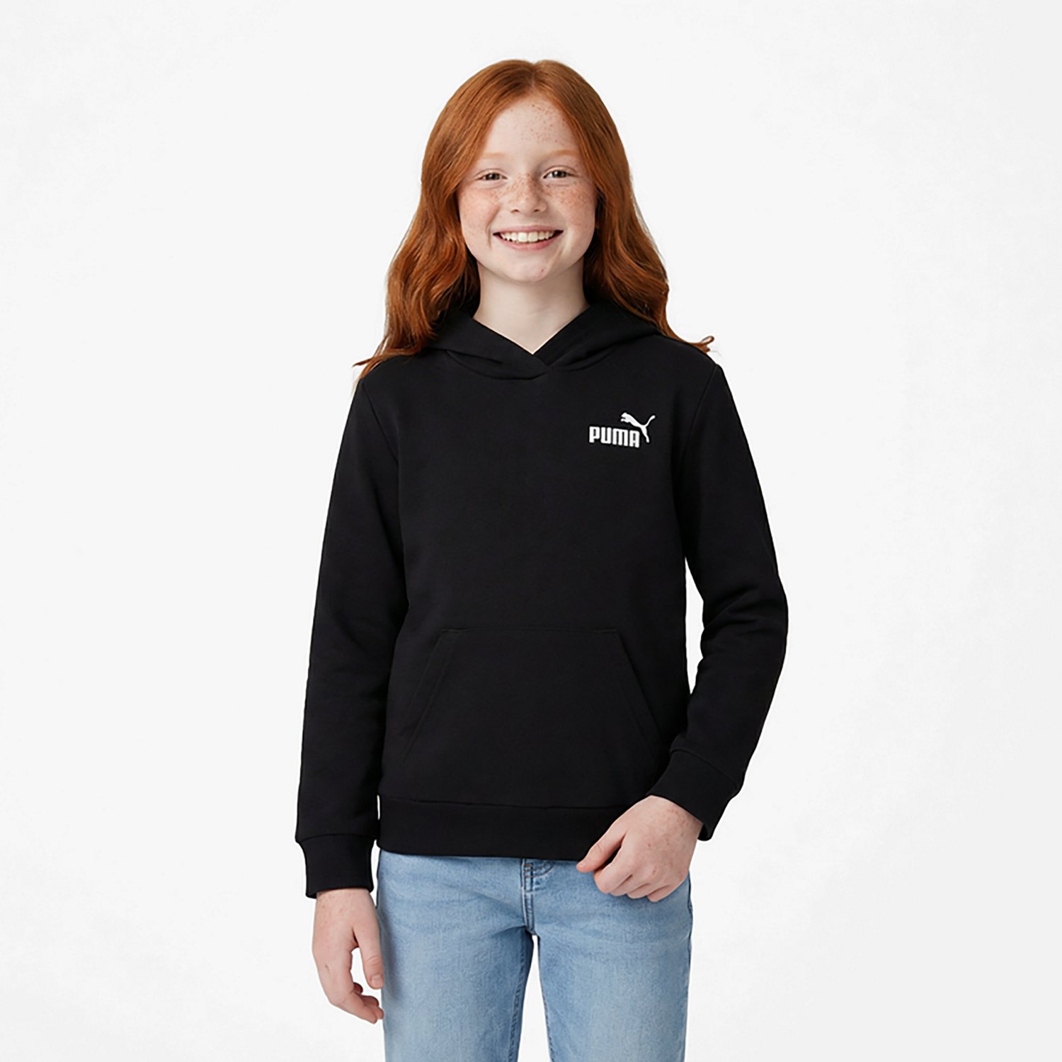 PUMA Girls’ Essential Basics Spun Poly Fleece PO Hoodie - view number 2