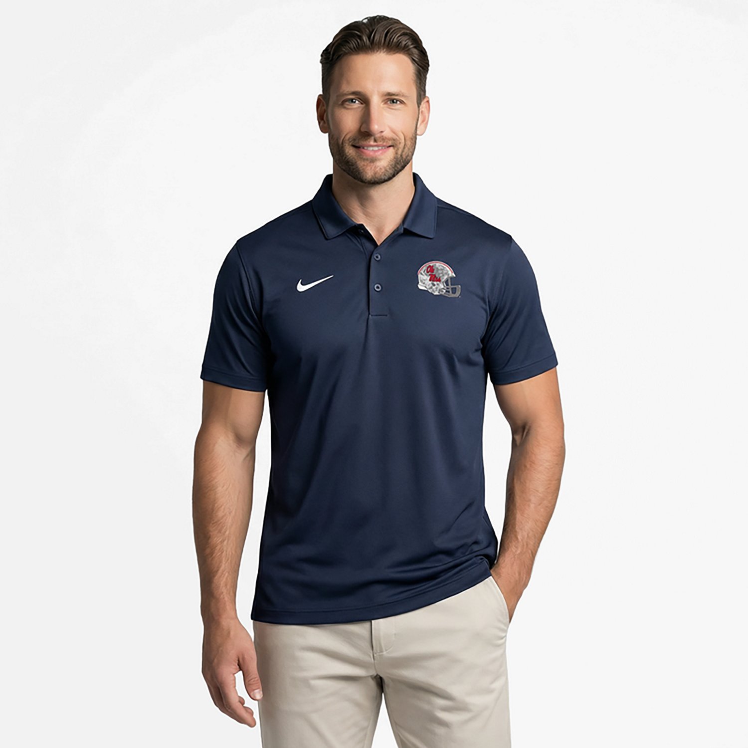 Nike Men's Ole Miss Rebels Realtree Football Helmet Victory Polo Shirt - view number 2