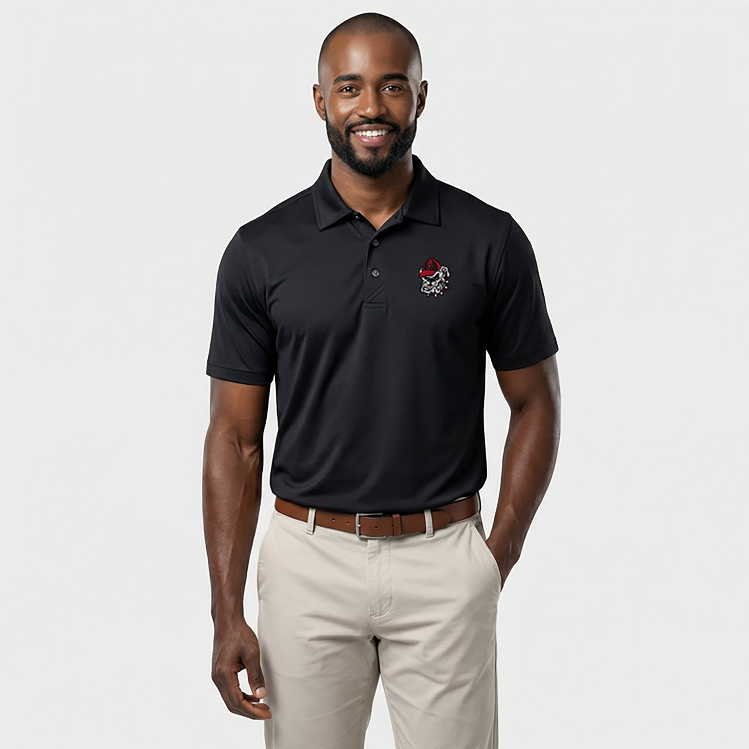 Cutter & Buck Men's Georgia Bulldogs Vault Mascot Virtue Eco Pique Polo Shirt - view number 2