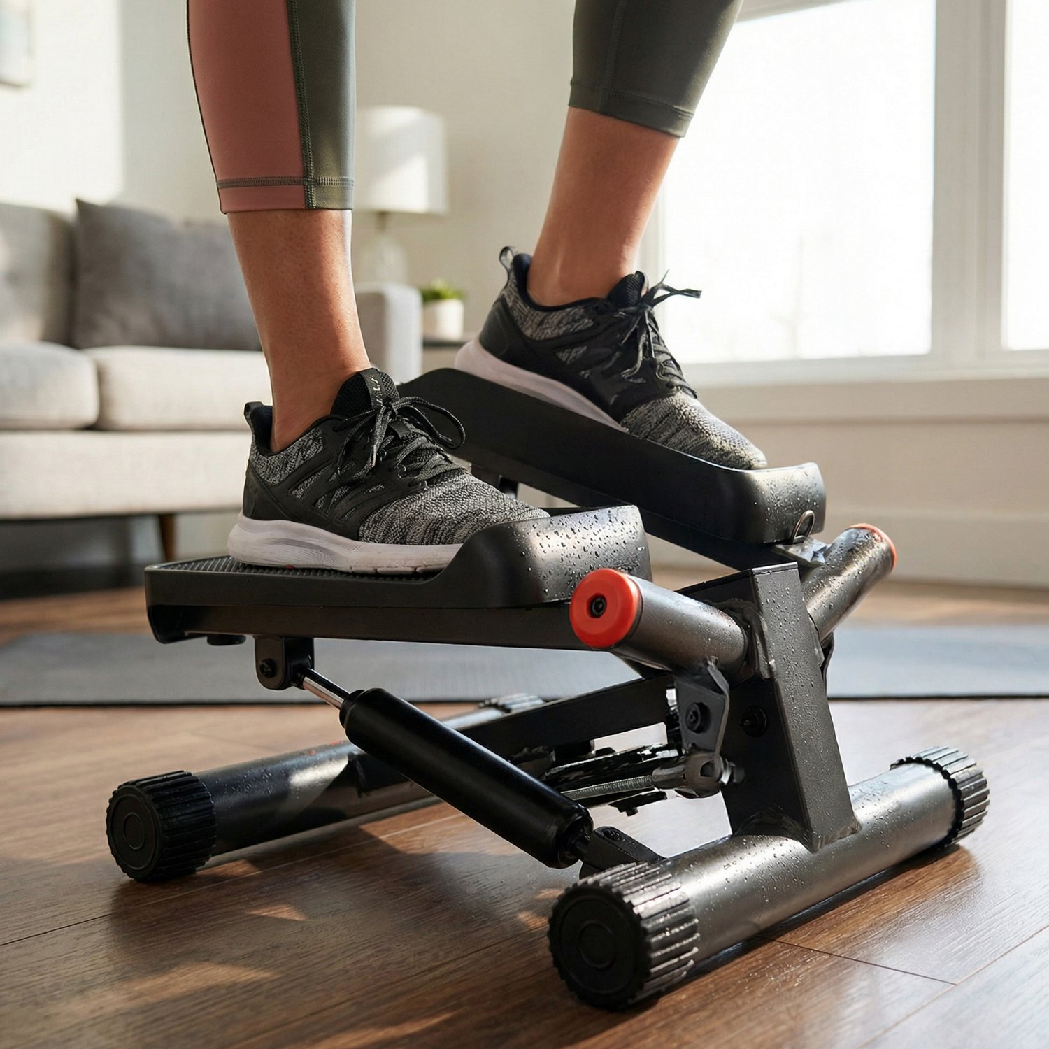 Sunny Health & Fitness Smart Twist Stepper with Resistance Bands