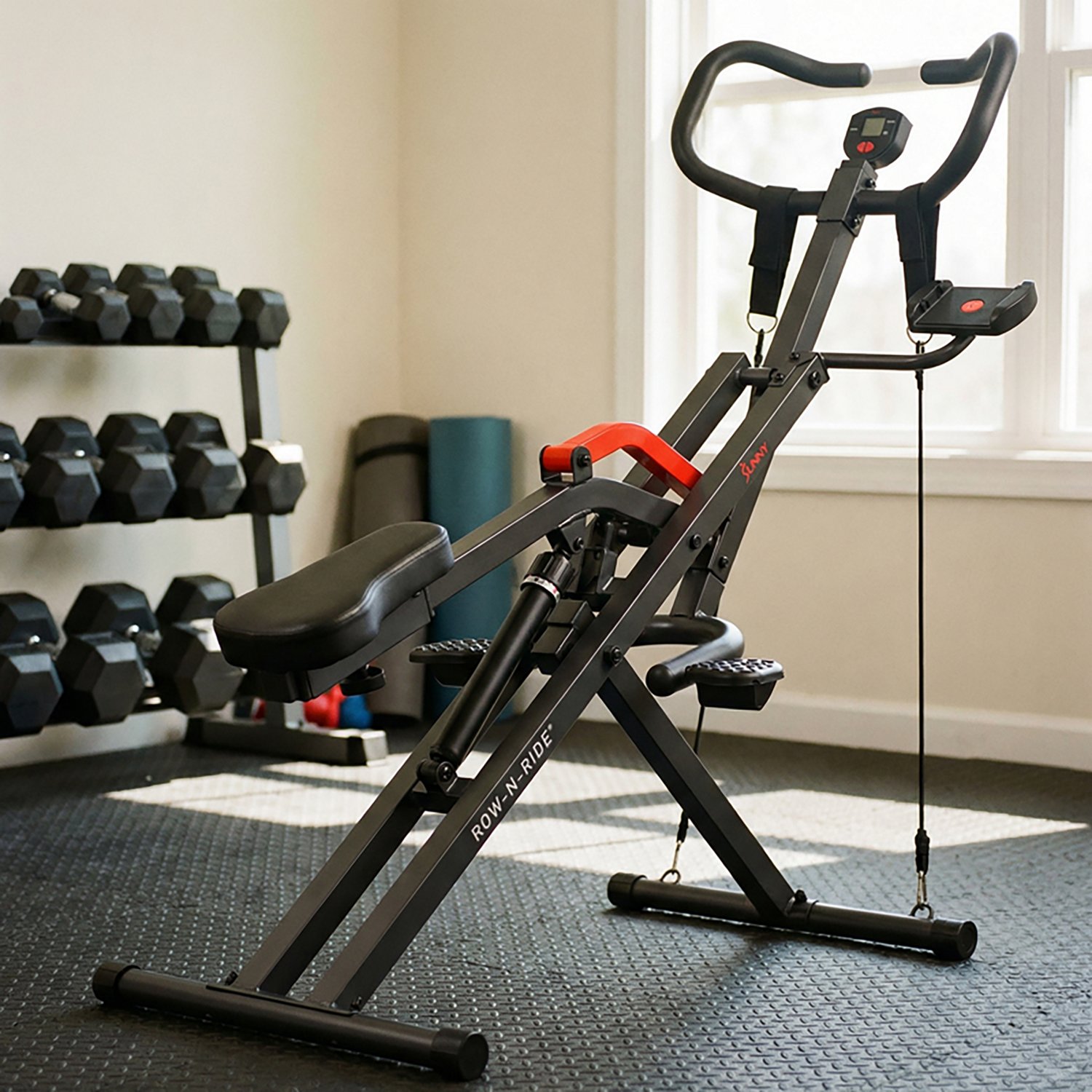 Sunny Health & Fitness Row-N-Ride Pro Smart Squad Assist Trainer - view number 7