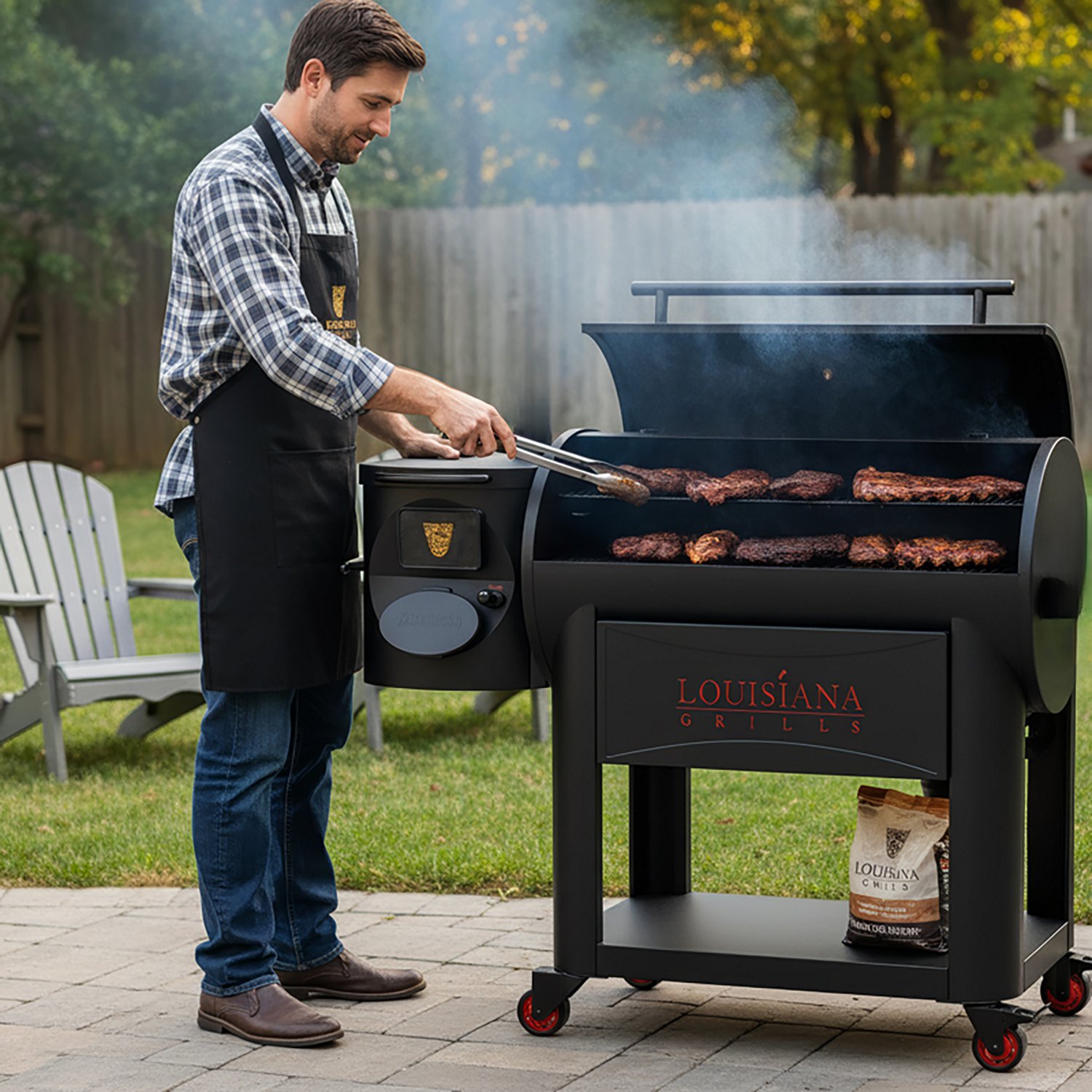 Y1105 GN8-200 Gloss Charcoal QM アウトレット Louisiana Grills Founders Series Premier 800 Pellet Grill | Academy