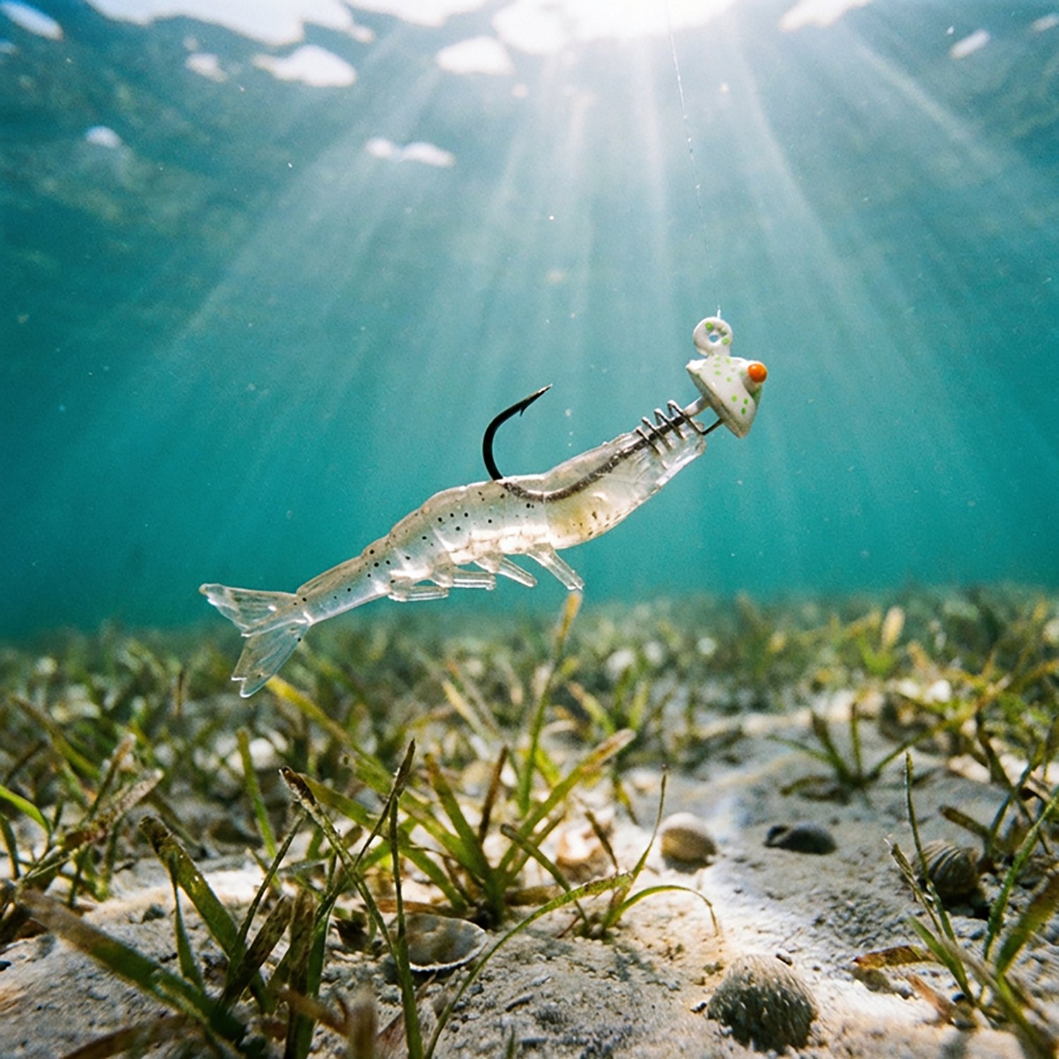 No Live Bait Needed 3 in Shrimp Jighead 3-Pack - view number 2