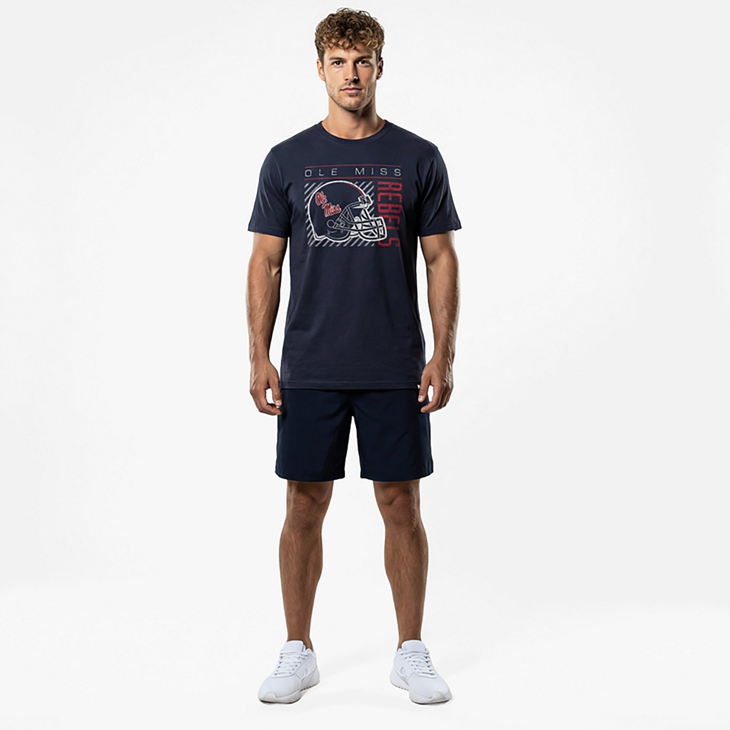 '47 Ole Miss Team Football Helmet Franklin SS T-shirt