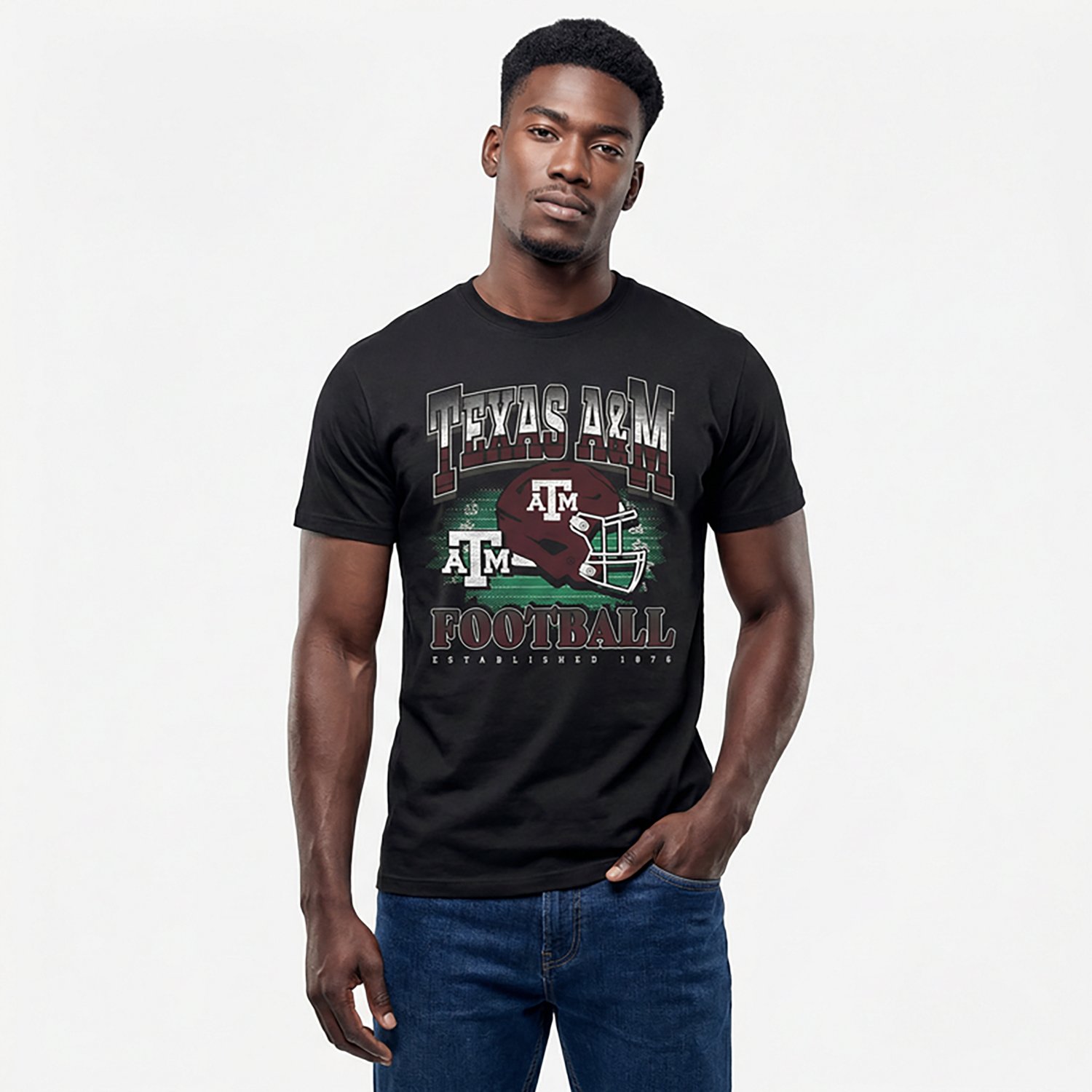 '47 Texas A&M Regional Helmet Franklin SS T-shirt - view number 2