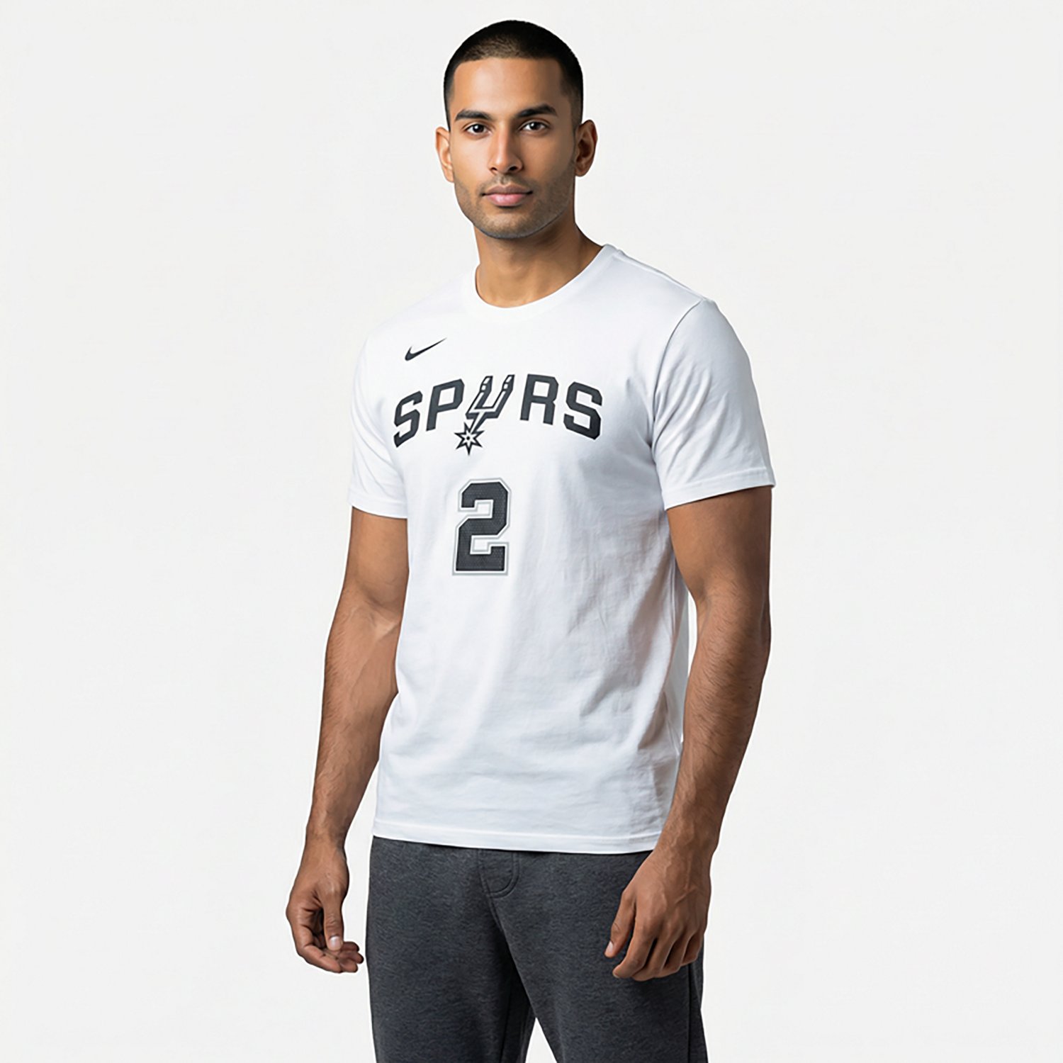 Nike Men's San Antonio Spurs Dylan Harper Essential Name and Number Short Sleeve T-shirt - view number 2