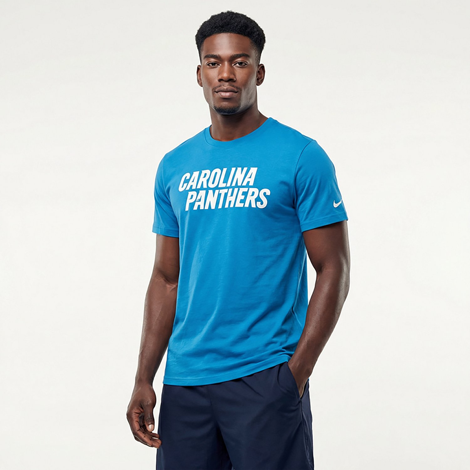 Nike Men's Carolina Panthers Primary Logo Short Sleeve T-shirt - view number 2