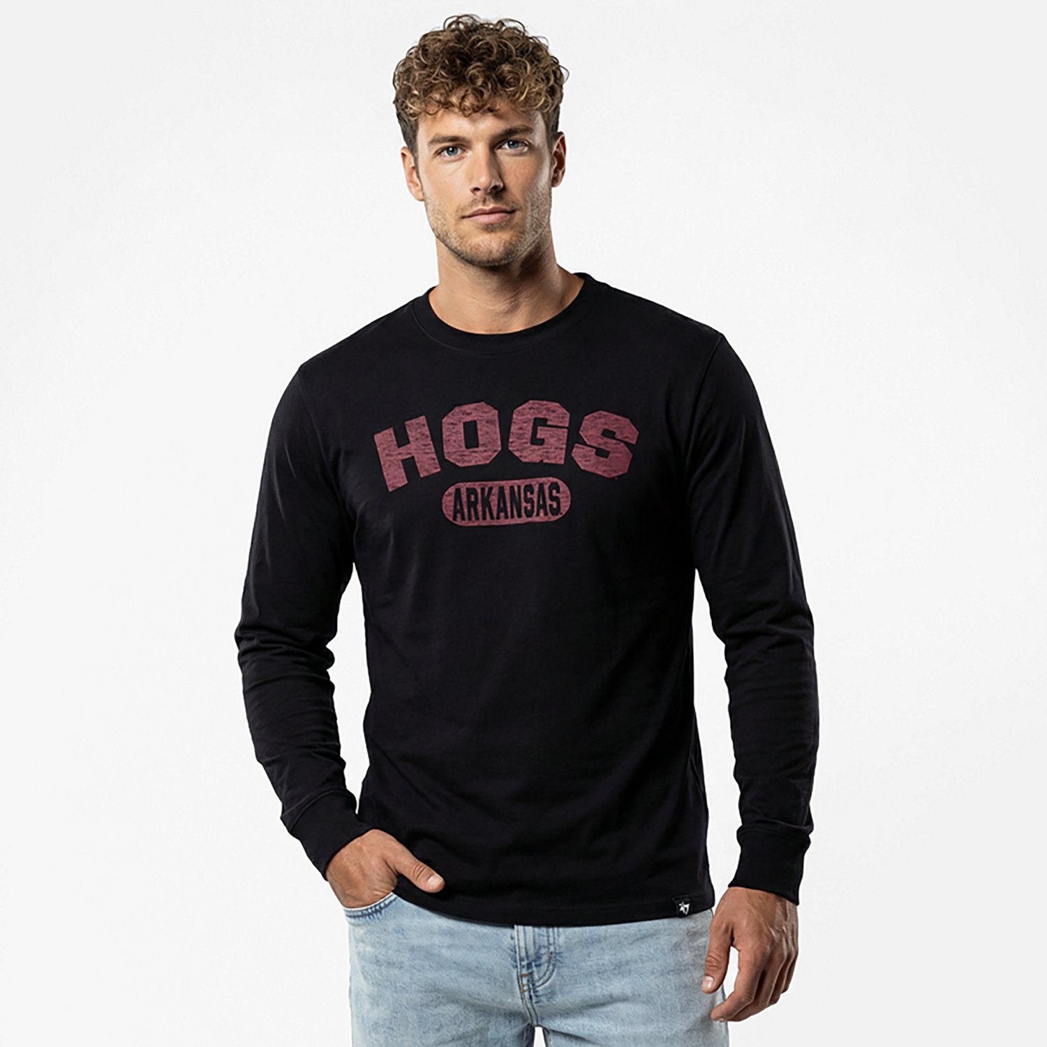 '47 Men's Arkansas Razorbacks Hogs Rec Franklin Long Sleeve T-shirt