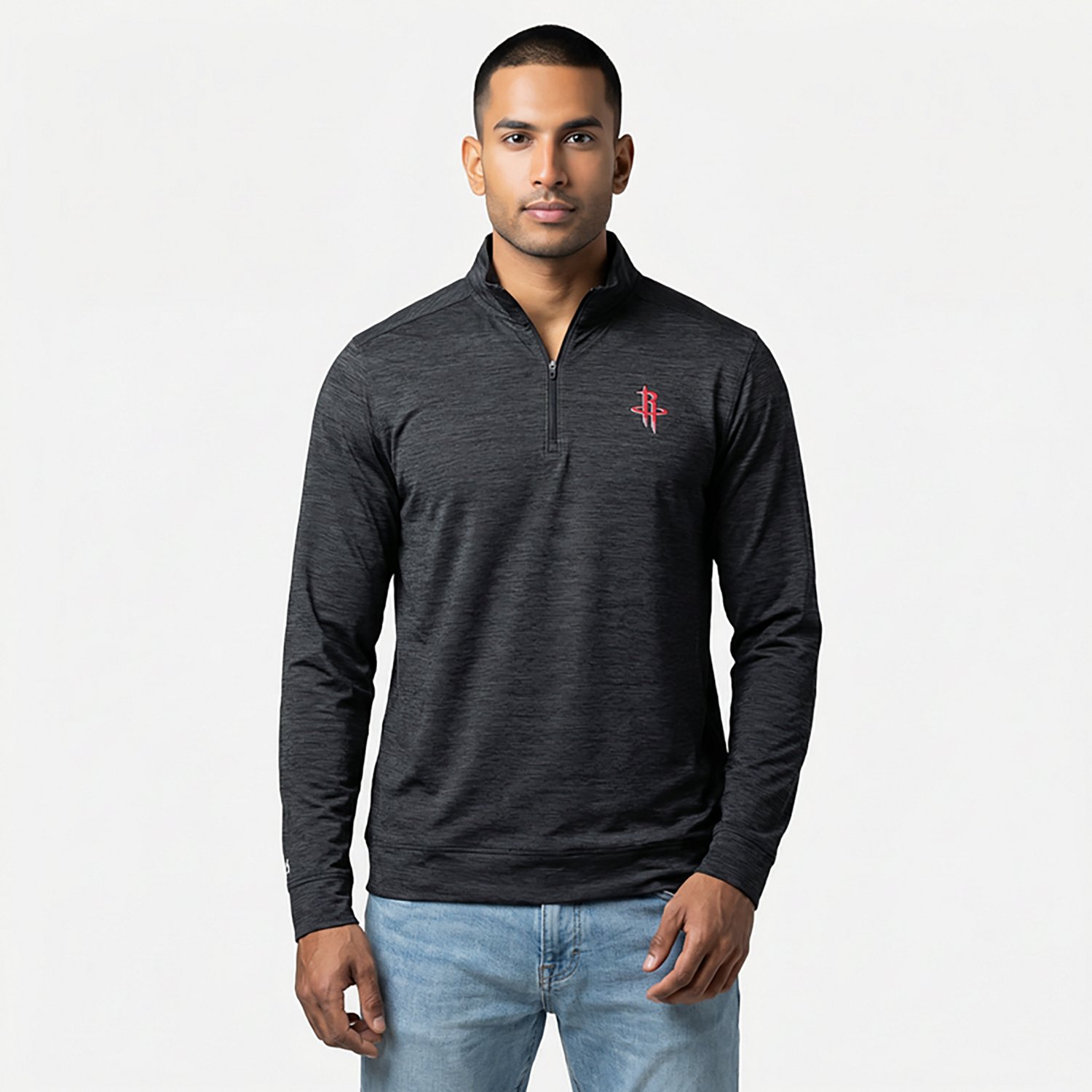 Antigua Men's Houston Rockets Bright 1/4-Zip Pullover Top - view number 2