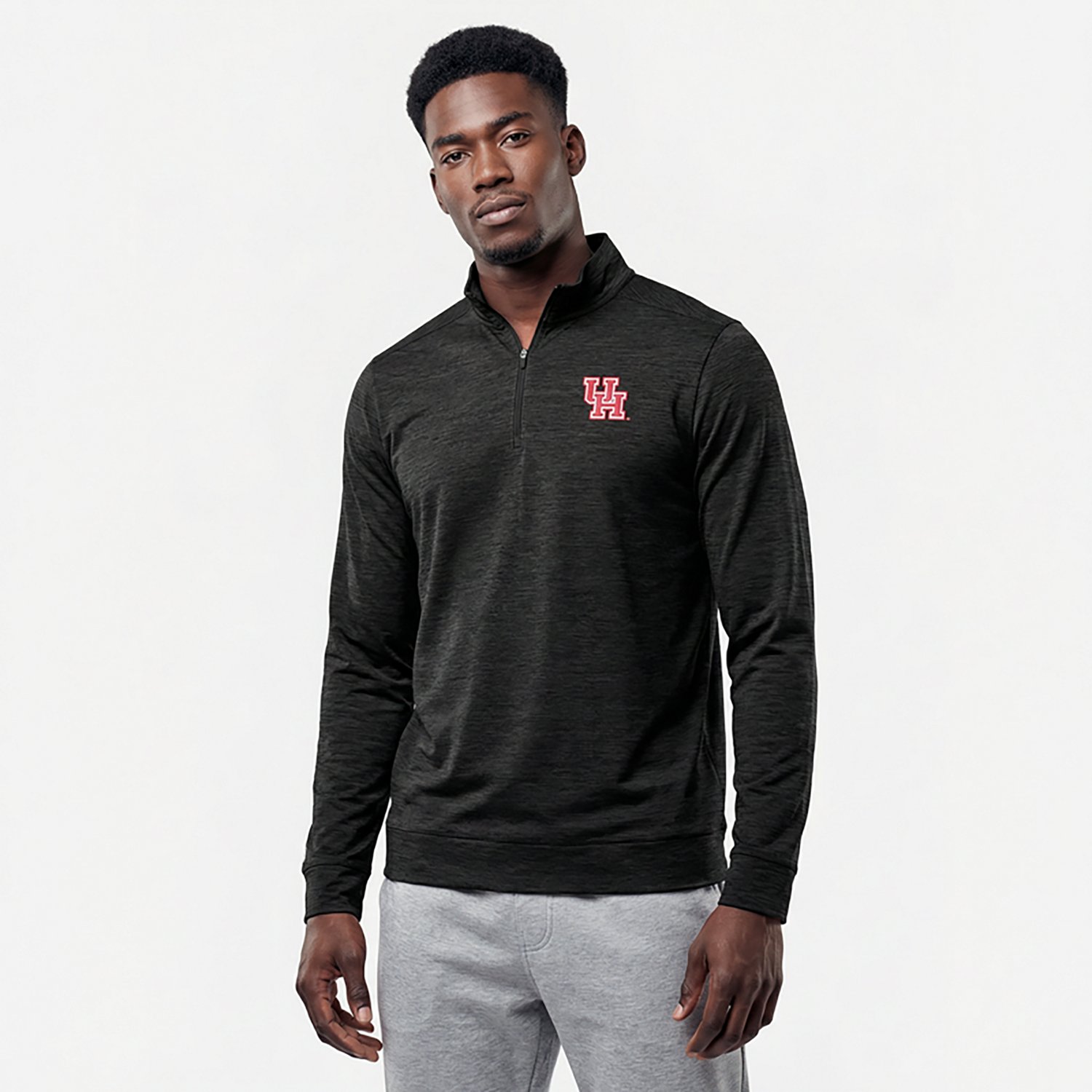 Antigua Men's University of Houston Bright 1/4 Zip Pullover - view number 2