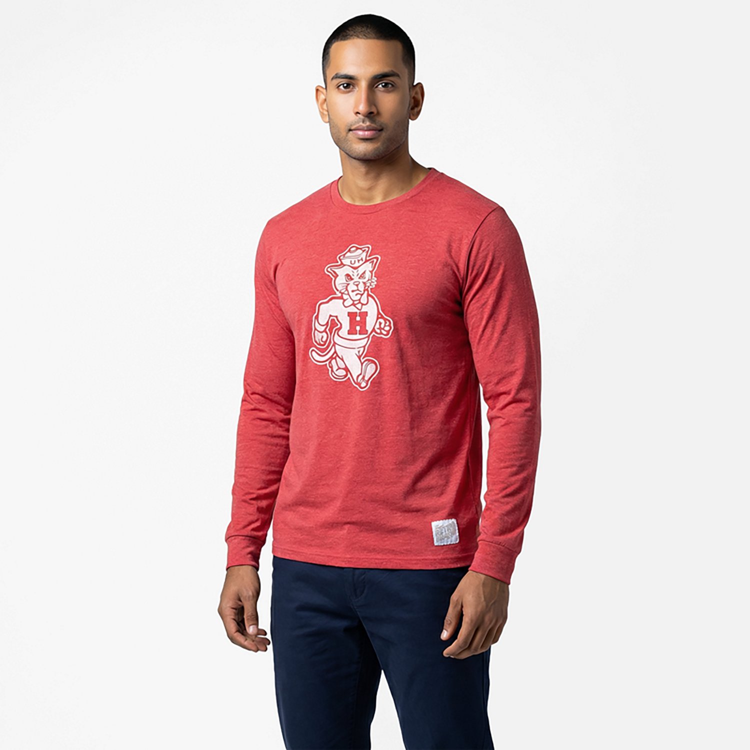 Retro Brand Men's University of Houston Walking Cougar Long Sleeve Graphic T-shirt - view number 2
