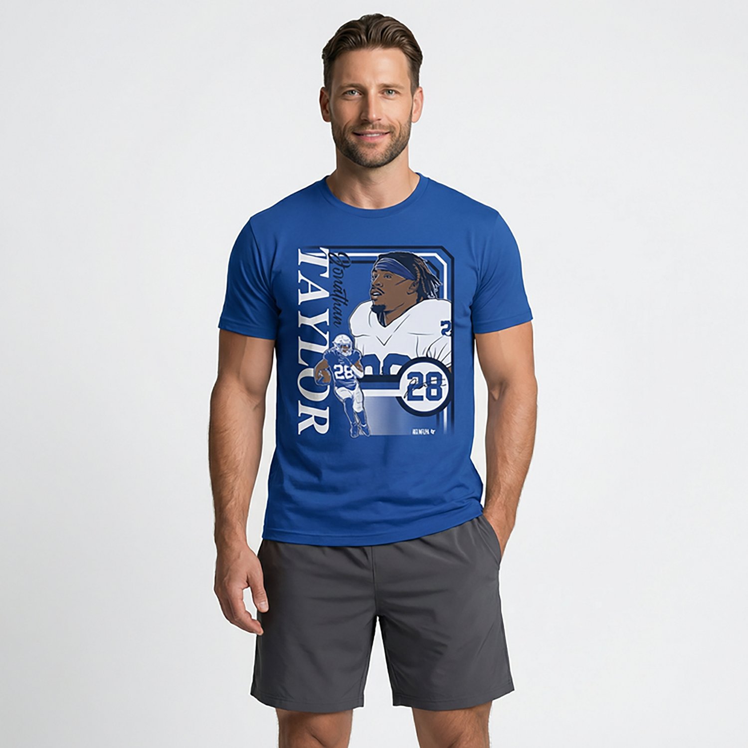 Breaking T Men's Indianapolis Colts Jonathon Taylor Collage Frame T-shirt - view number 2