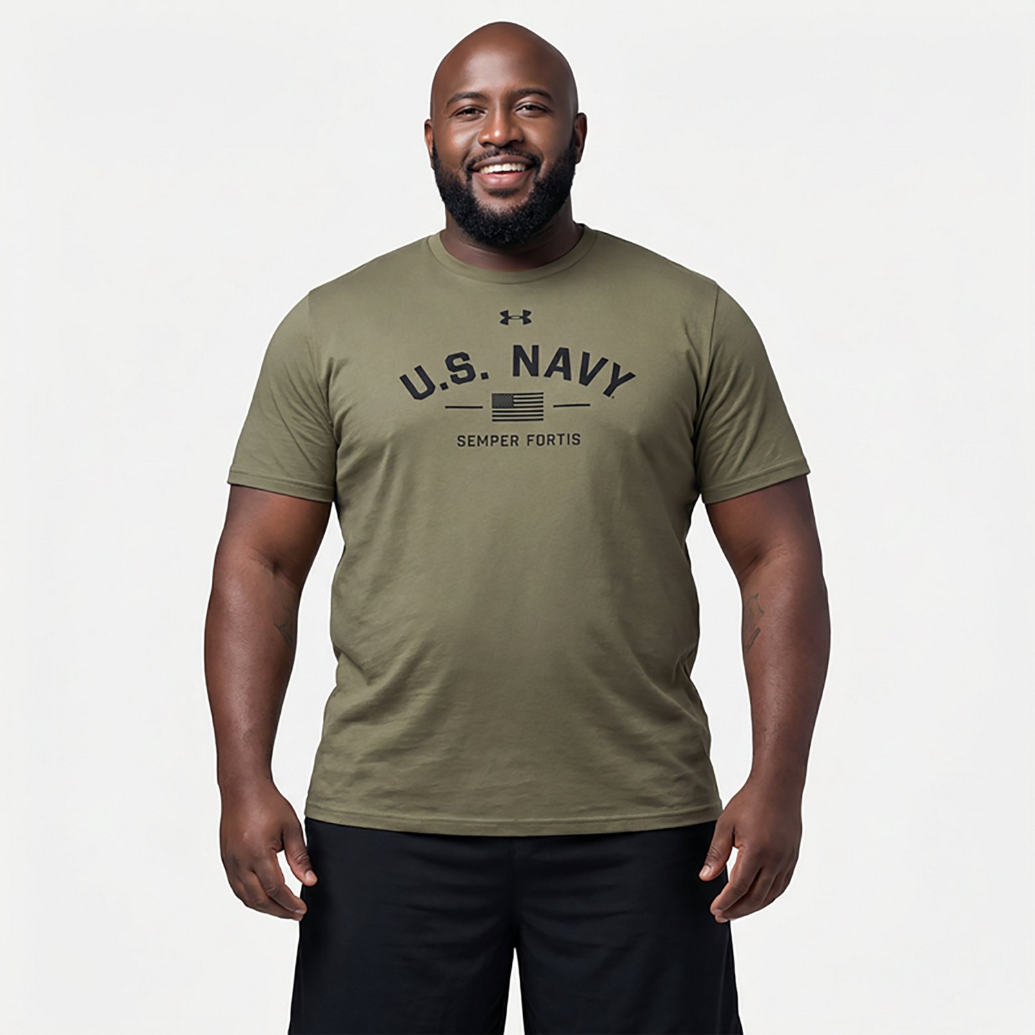 Under Armour Men's U.S. Navy Arch Over Flag Graphic T-shirt - view number 2