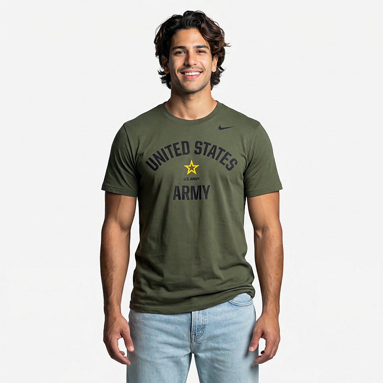 Nike Men’s Army School Arch Primary Logo Middle Core Cotton T-shirt - view number 2