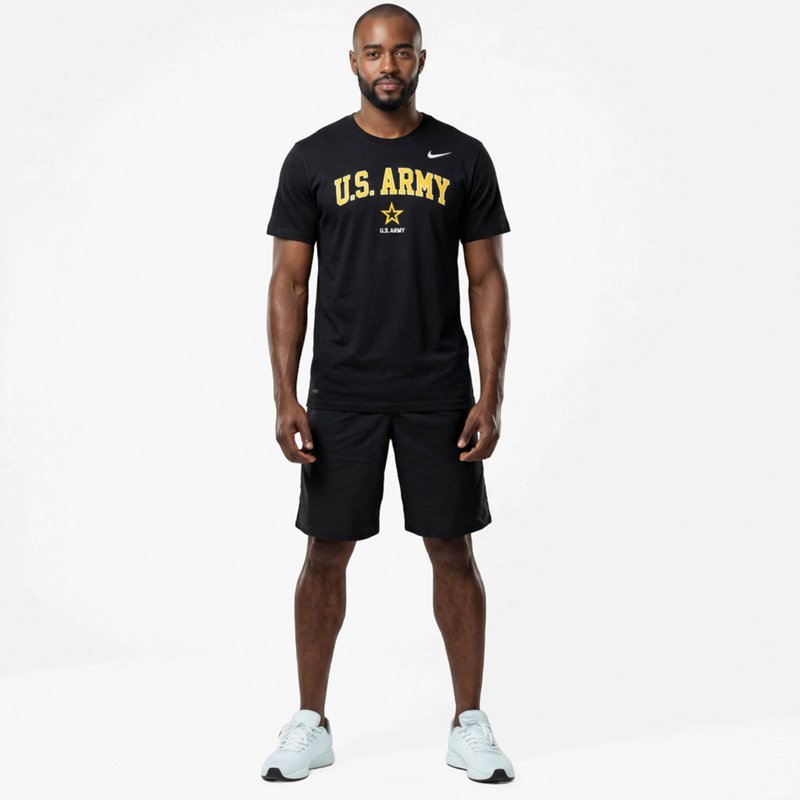Nike MenâS Army School Arch Over Primary Logo Core Cotton T-Shirt