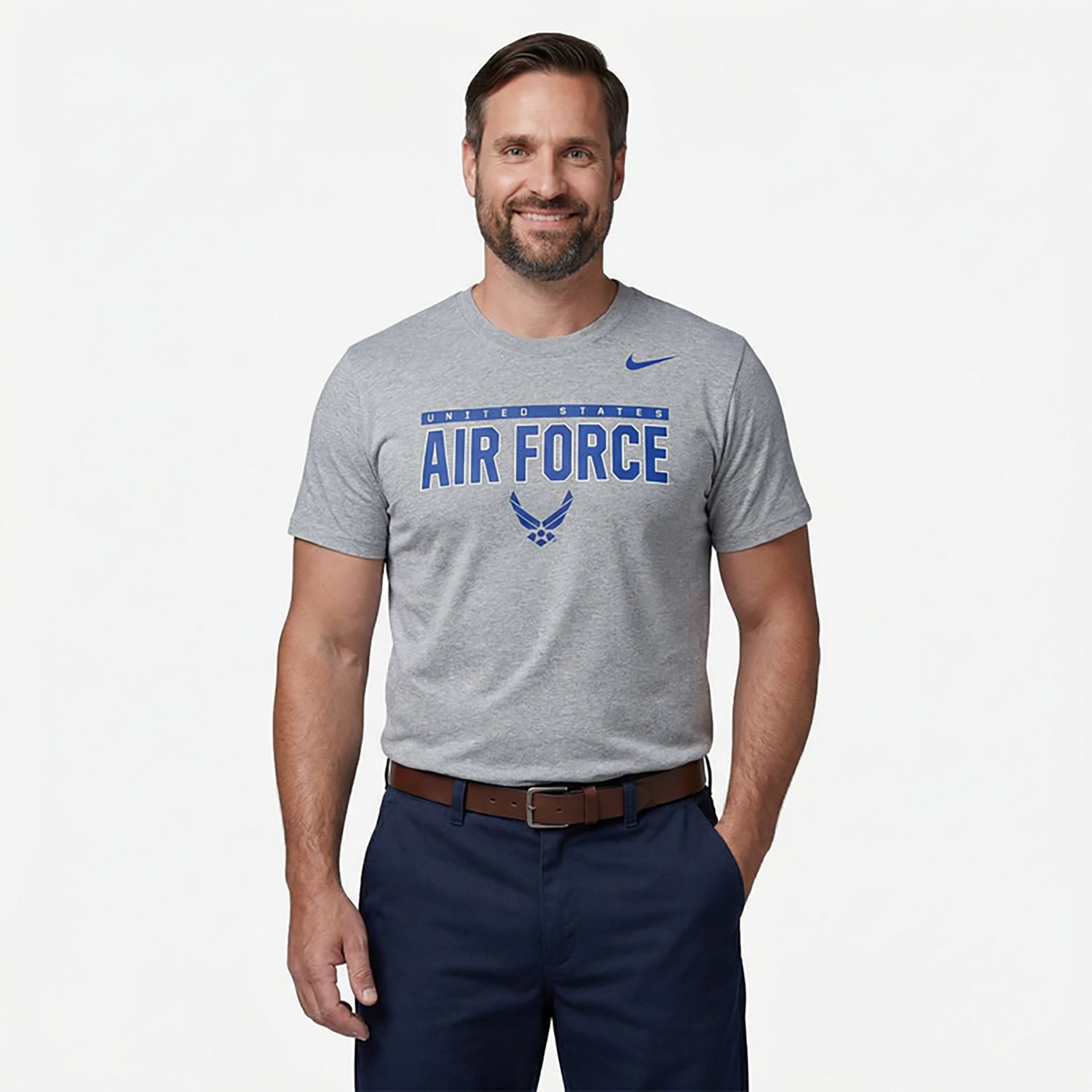 Nike Men’s Air Force School Block Core Cotton T-shirt - view number 2