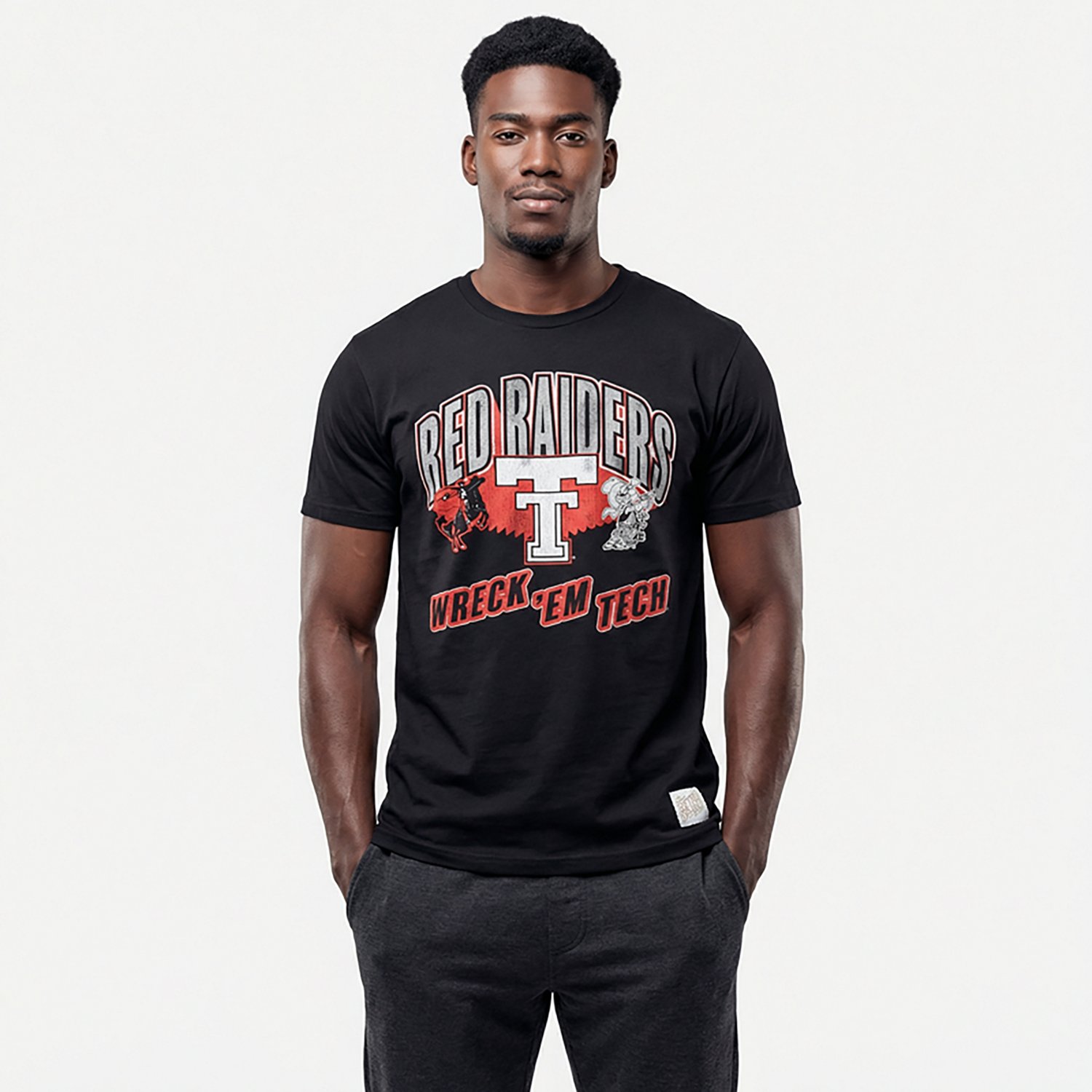 Retro Brand Men's Texas Tech University School Arch Over Primary Logo Graphic T-shirt - view number 2