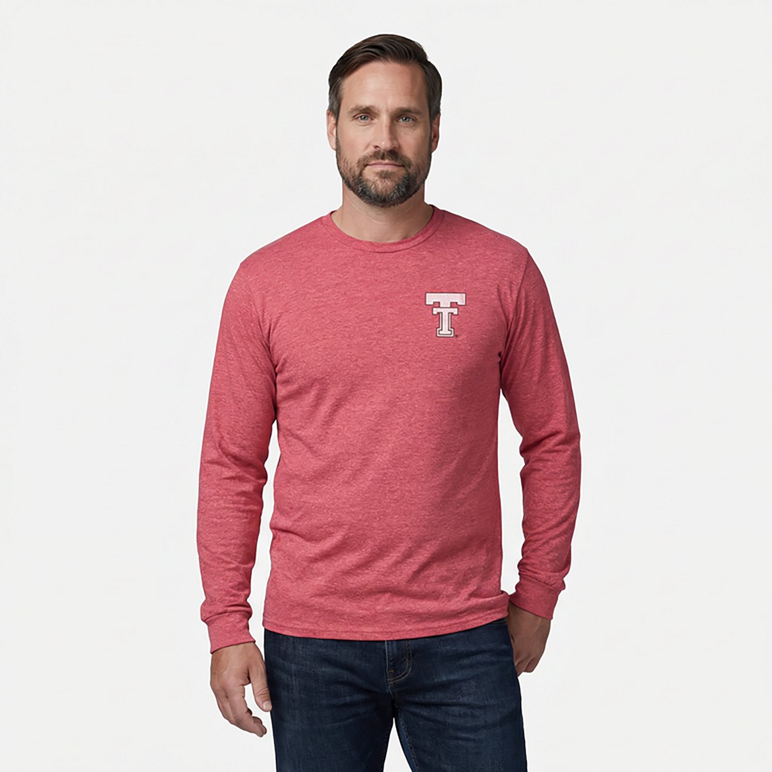 Retro Brand Men's Texas Tech University School Football DS Long Sleeve Graphic T-shirt - view number 2