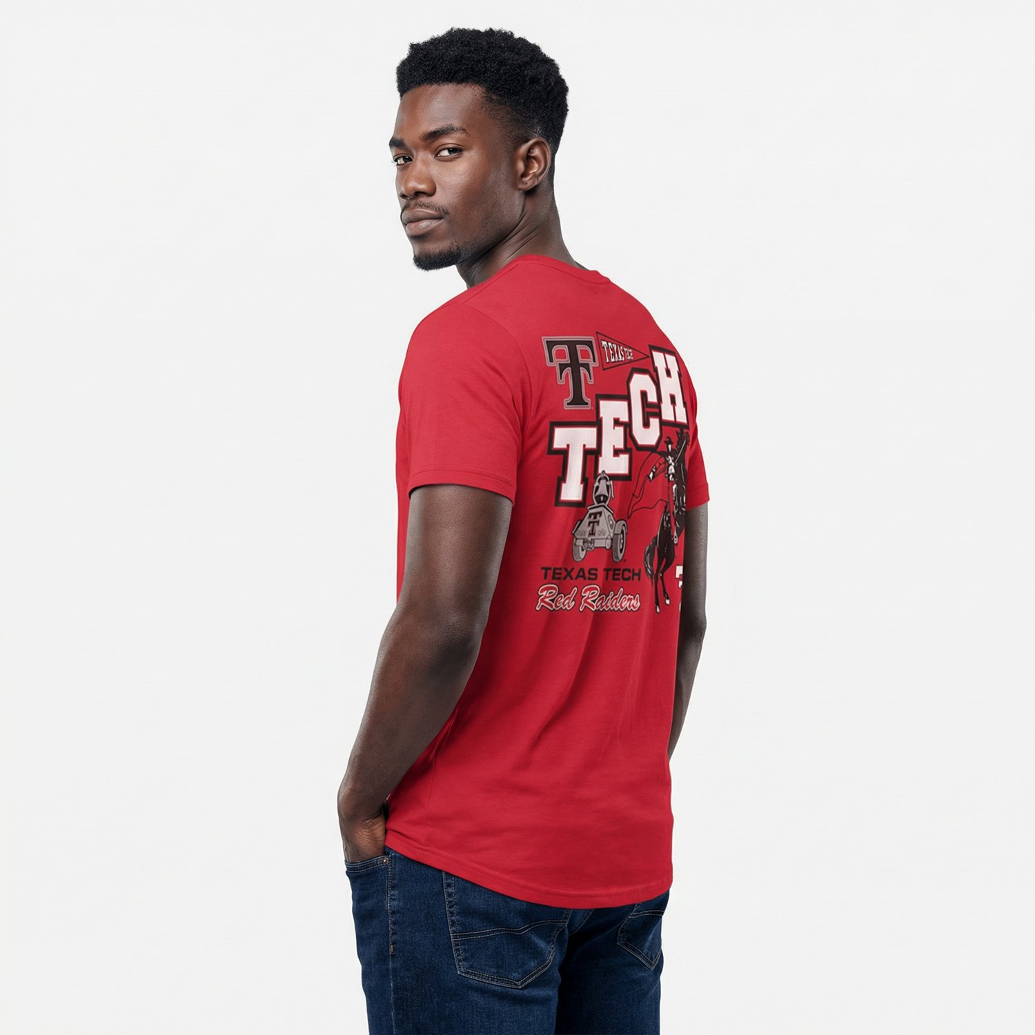 Retro Brand Men's Texas Tech University School Mascot DS Graphic T-shirt - view number 2