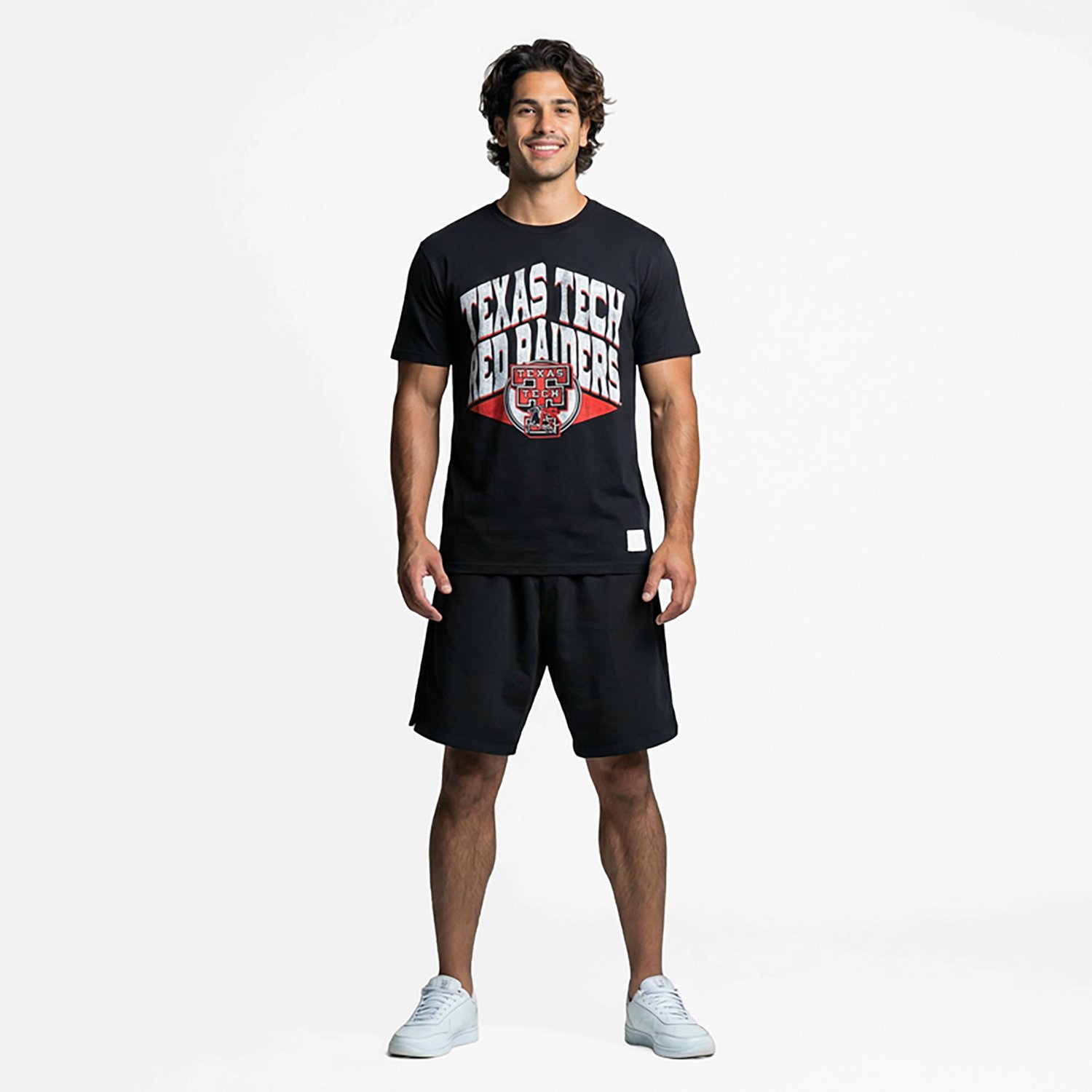 Retro Brand Men's Texas Tech University School Over Circle Logo Graphic T-shirt