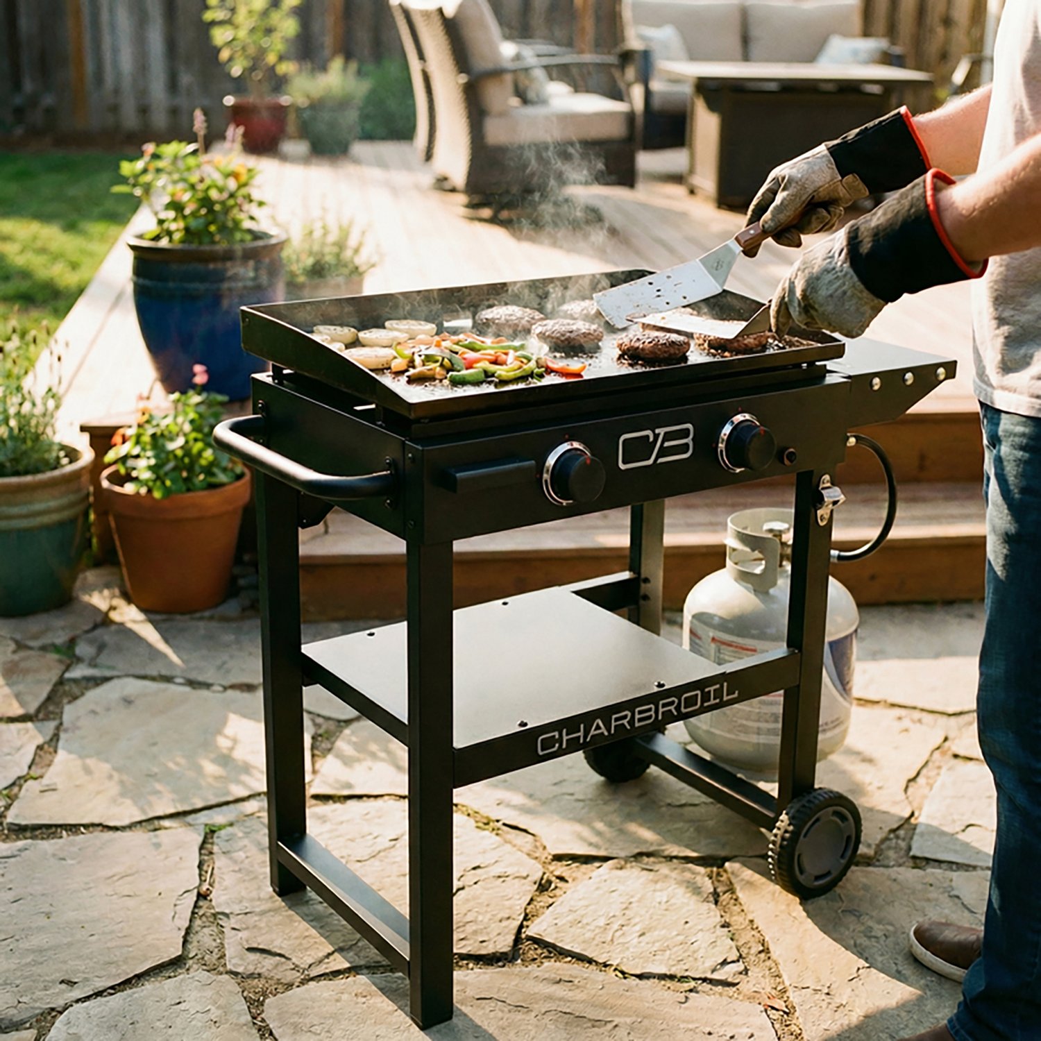 Charbroil 28" 2-Burner Gas Griddle with Cart and Hard Cover - view number 3