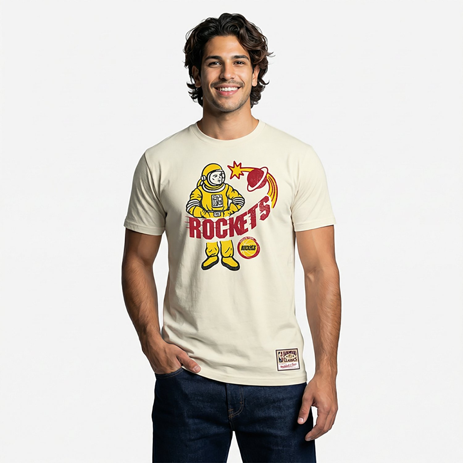 Mitchell & Ness Men's Houston Rockets Astronaut Graphic T-shirt - view number 2