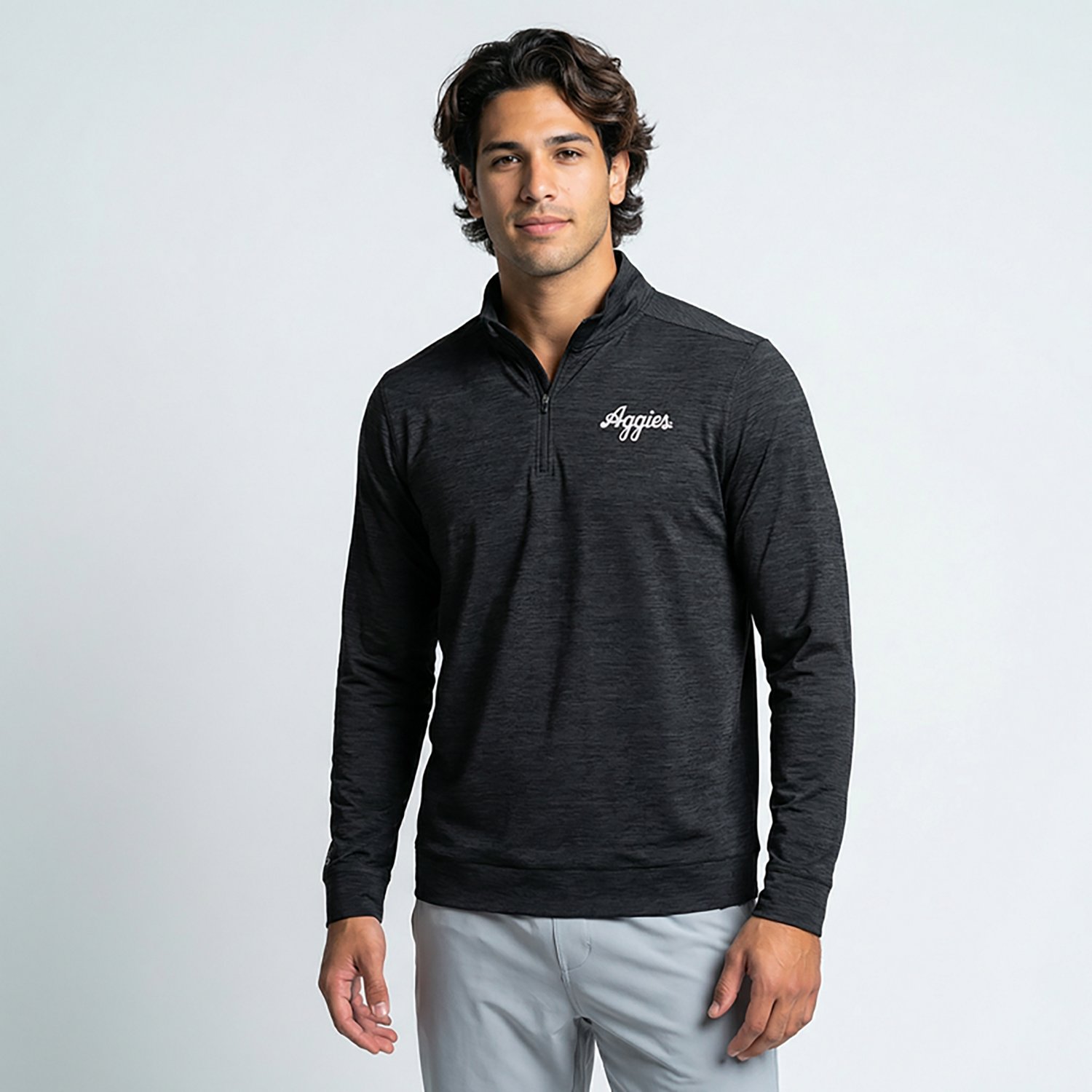 Antigua Men's Texas A&M University School Script 1/4-Zip Top - view number 2