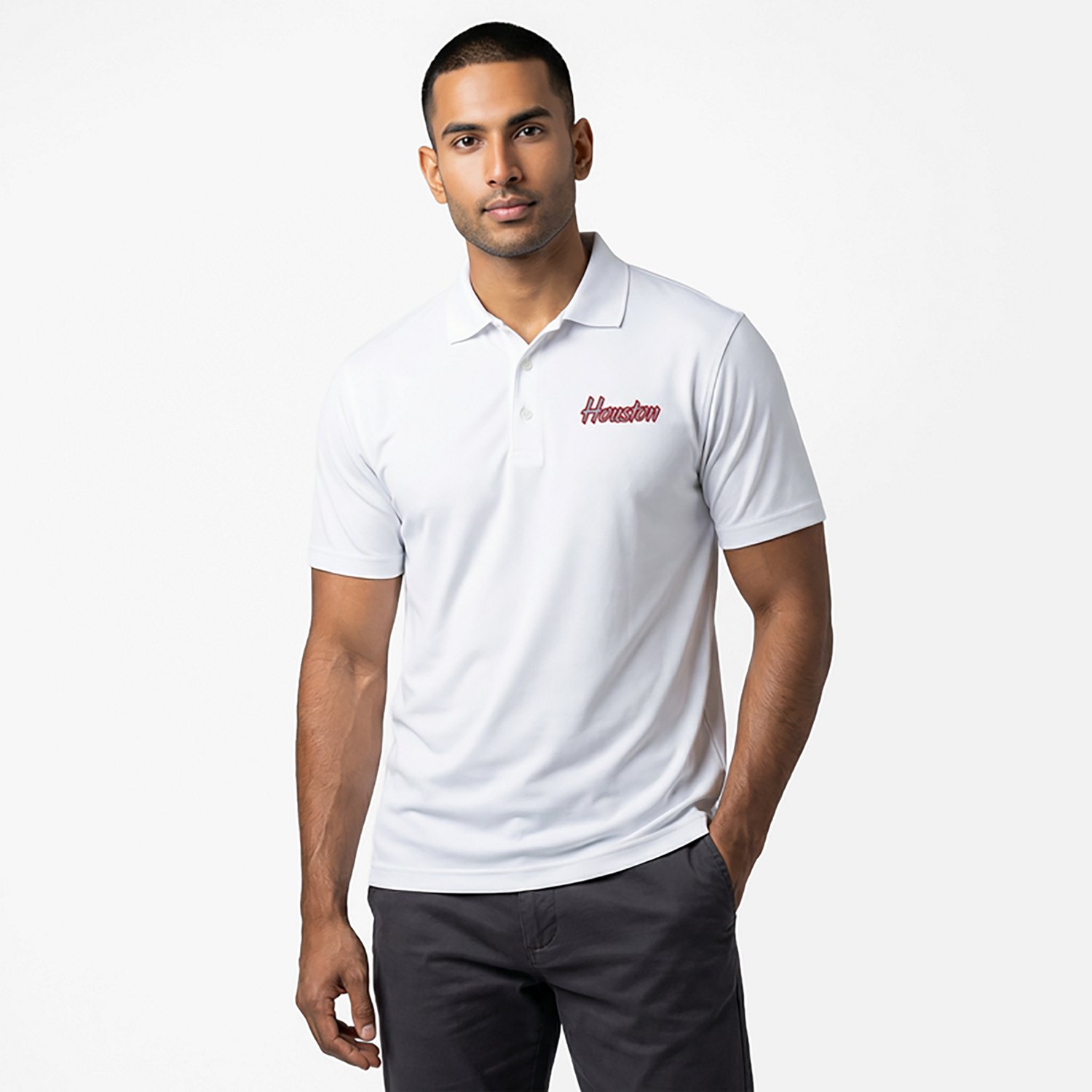 Antigua Men's Houston Texans School Script Legacy Pique Polo - view number 2