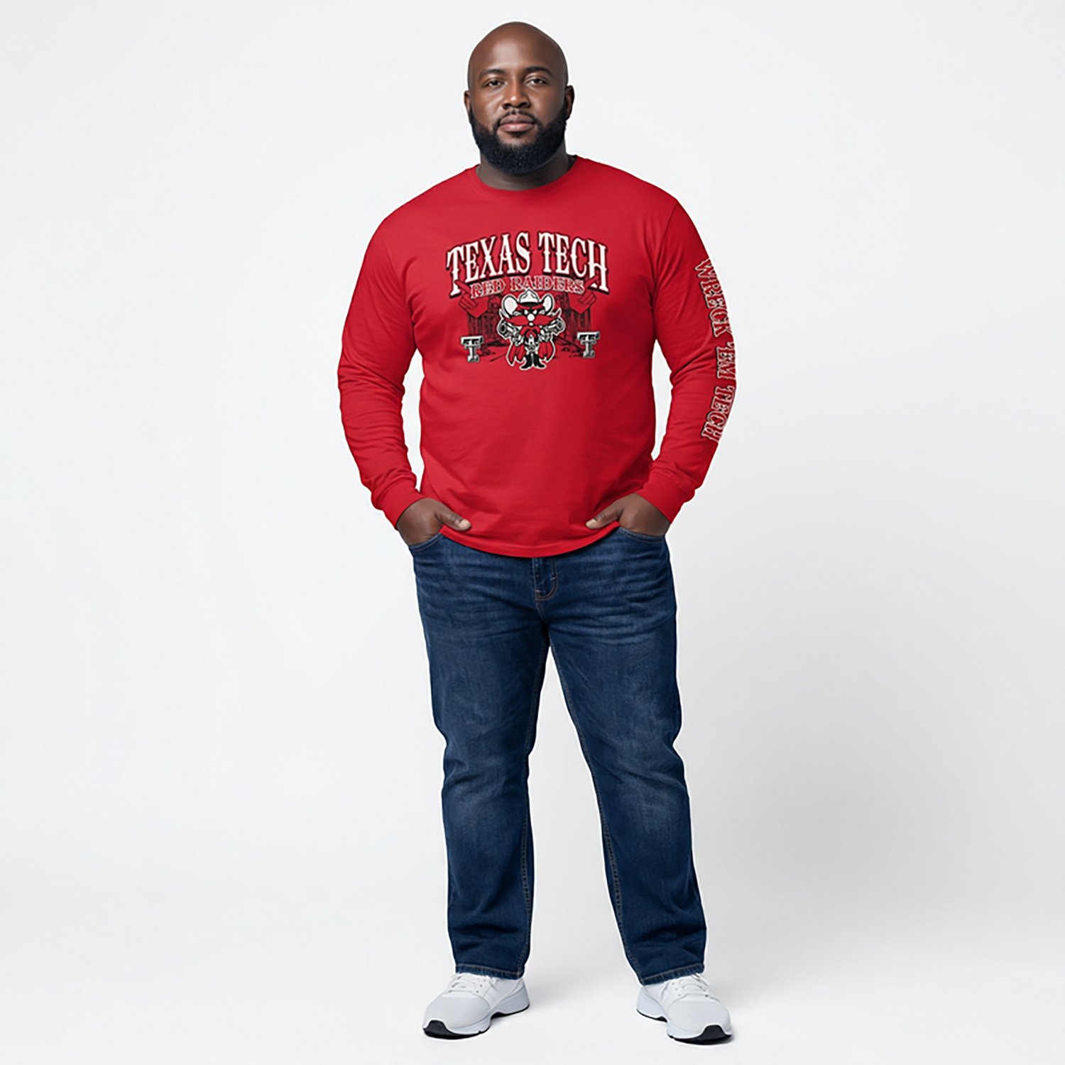 The Victory Men's Texas Tech University School Arch Mascot Sleeve 2 Hit Long Sleeve Graphic T-shirt - view number 2