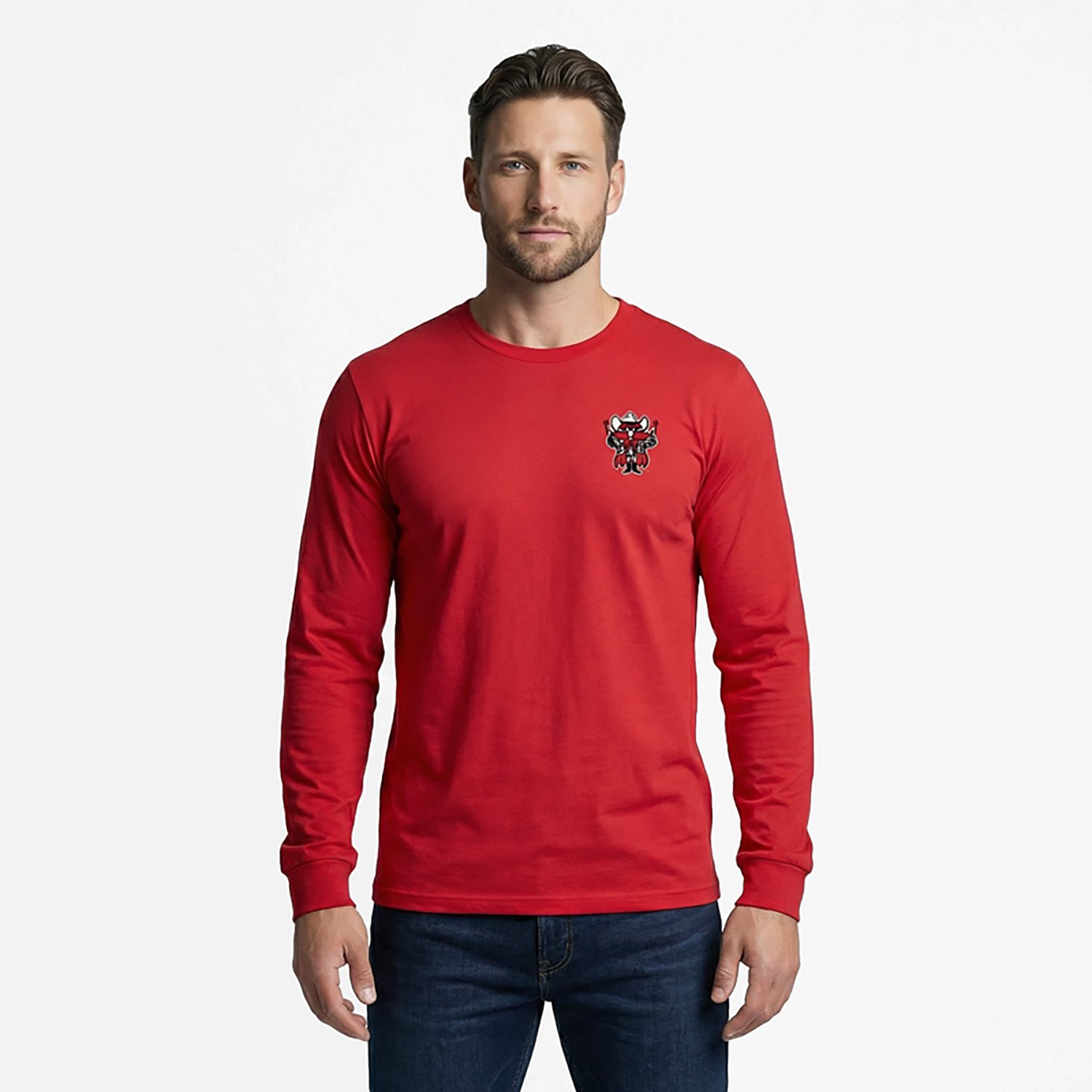 The Victory Men's Texas Tech University Small Logo 2 Hit Long Sleeve Graphic T-shirt - view number 2