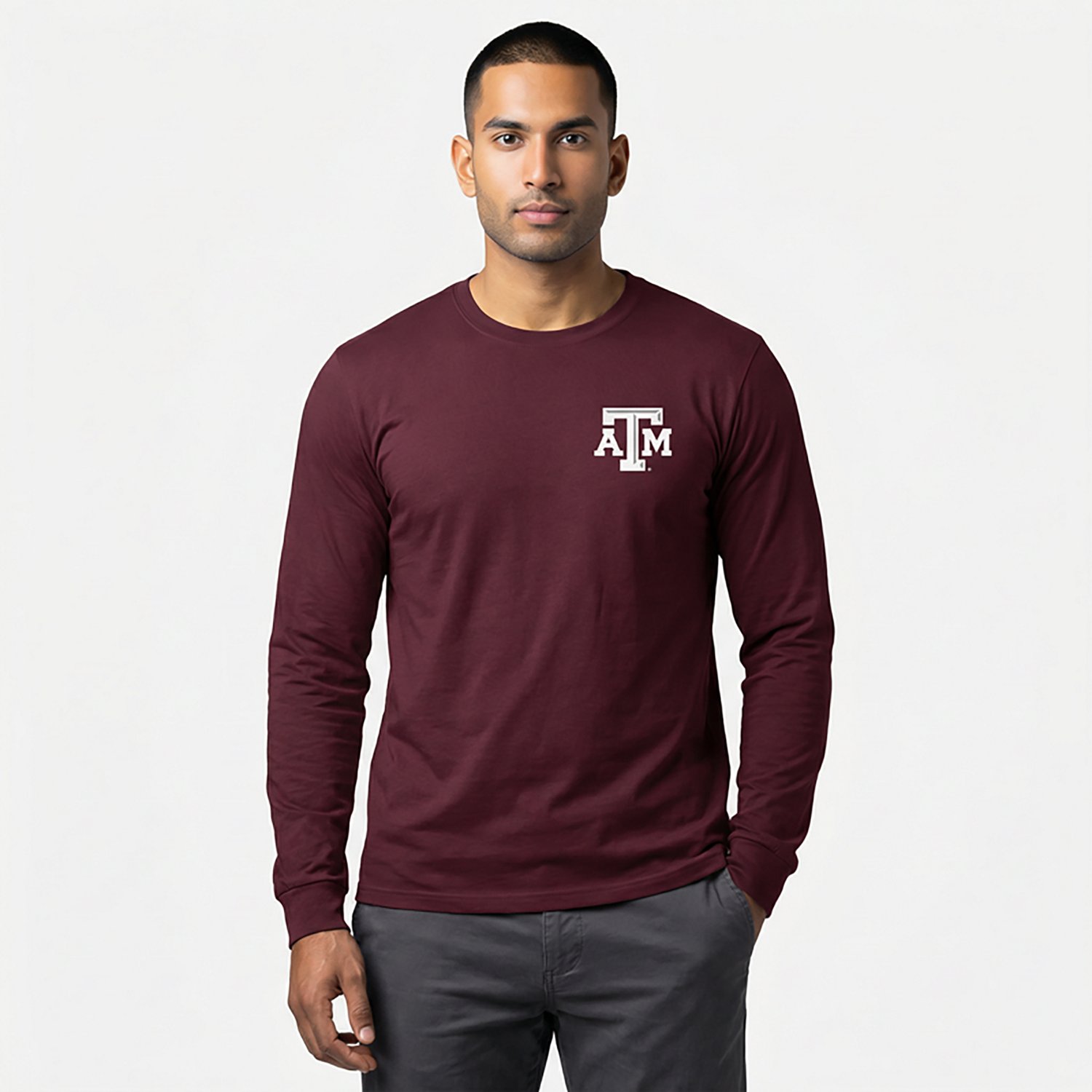 The Victory Men's Texas A&M University Primary Logo 2 Hit Long Sleeve Graphic T-shirt - view number 2