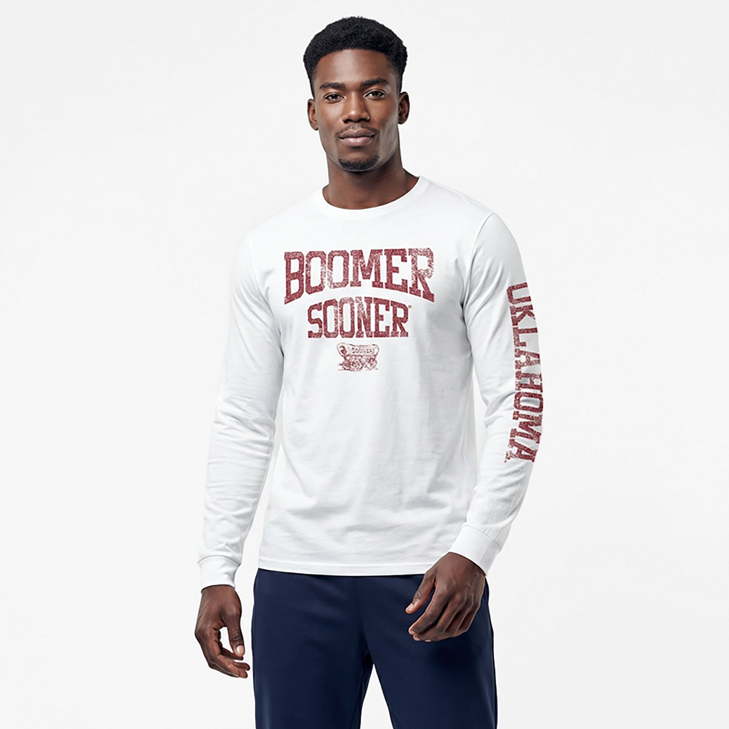 The Victory Men’s University of Oklahoma Boomer Sooner Arch Sleeve 2 Hit Long Sleeve T-shirt - view number 2