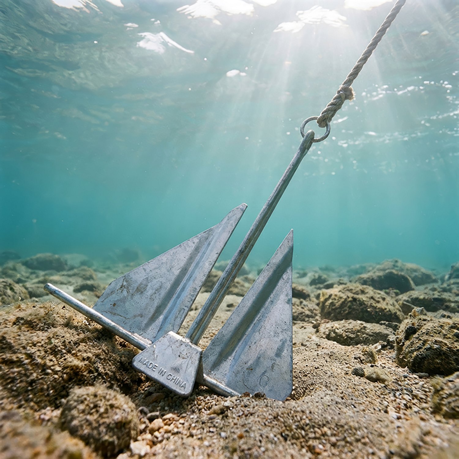 Marine Raider 8 lb Medium Galvanized Slip-Ring Anchor 25 ft - 28 ft - view number 3