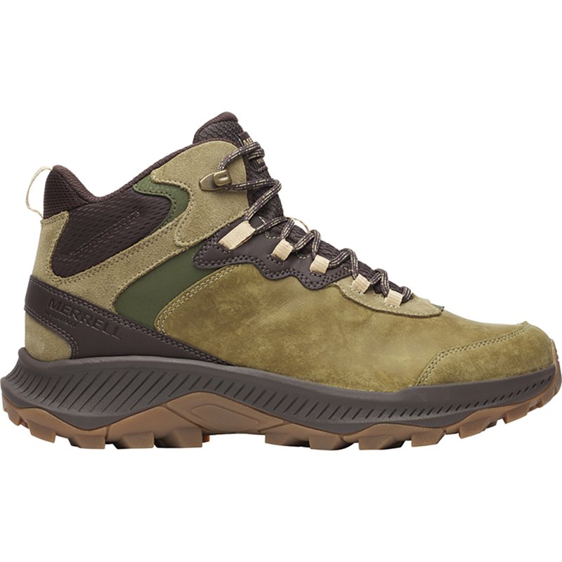 Merrell Men's Speed Strike 2 Mid Leather Waterproof Hiking Boots, Size 8, Drab