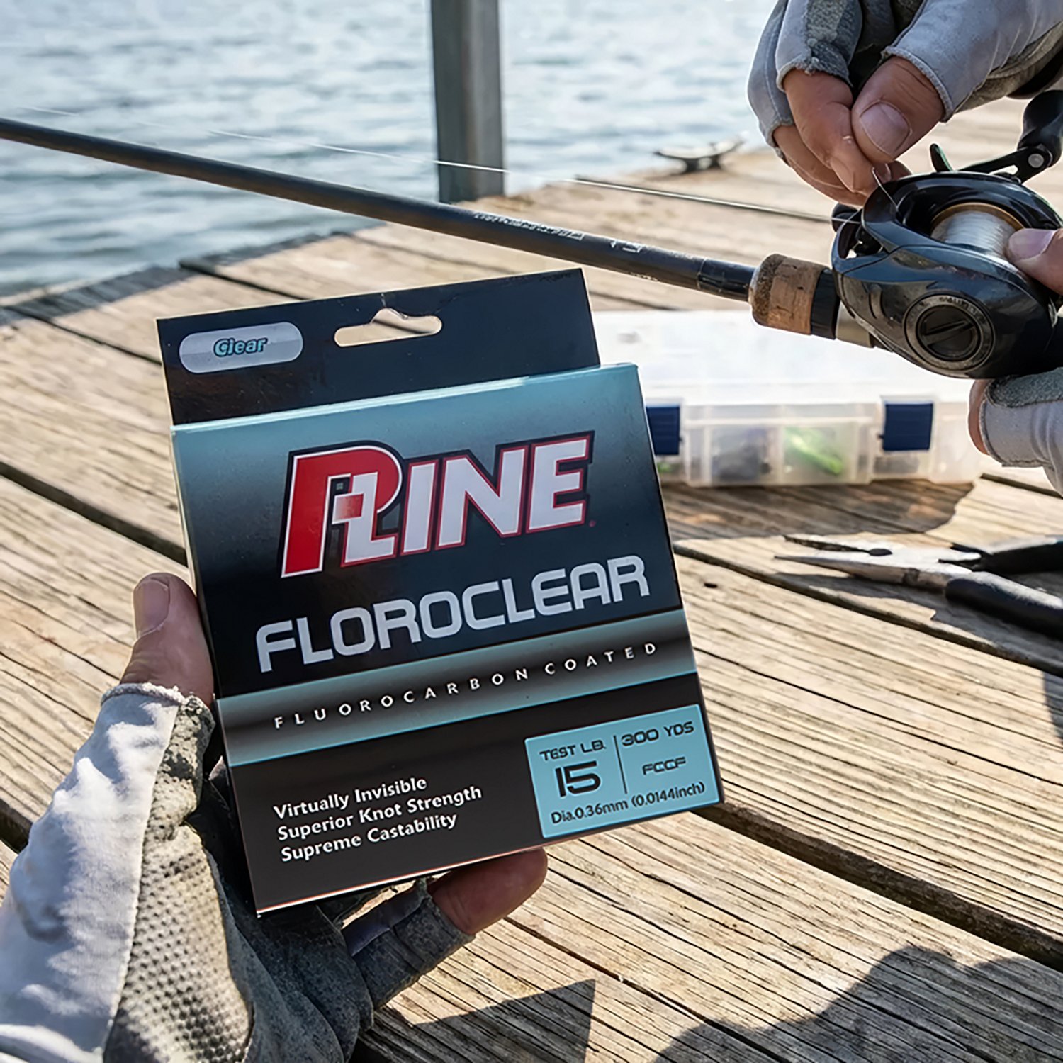 P-Line® Floroclear 15 lb. - 300 yards Fluorocarbon Fishing Line - view number 2