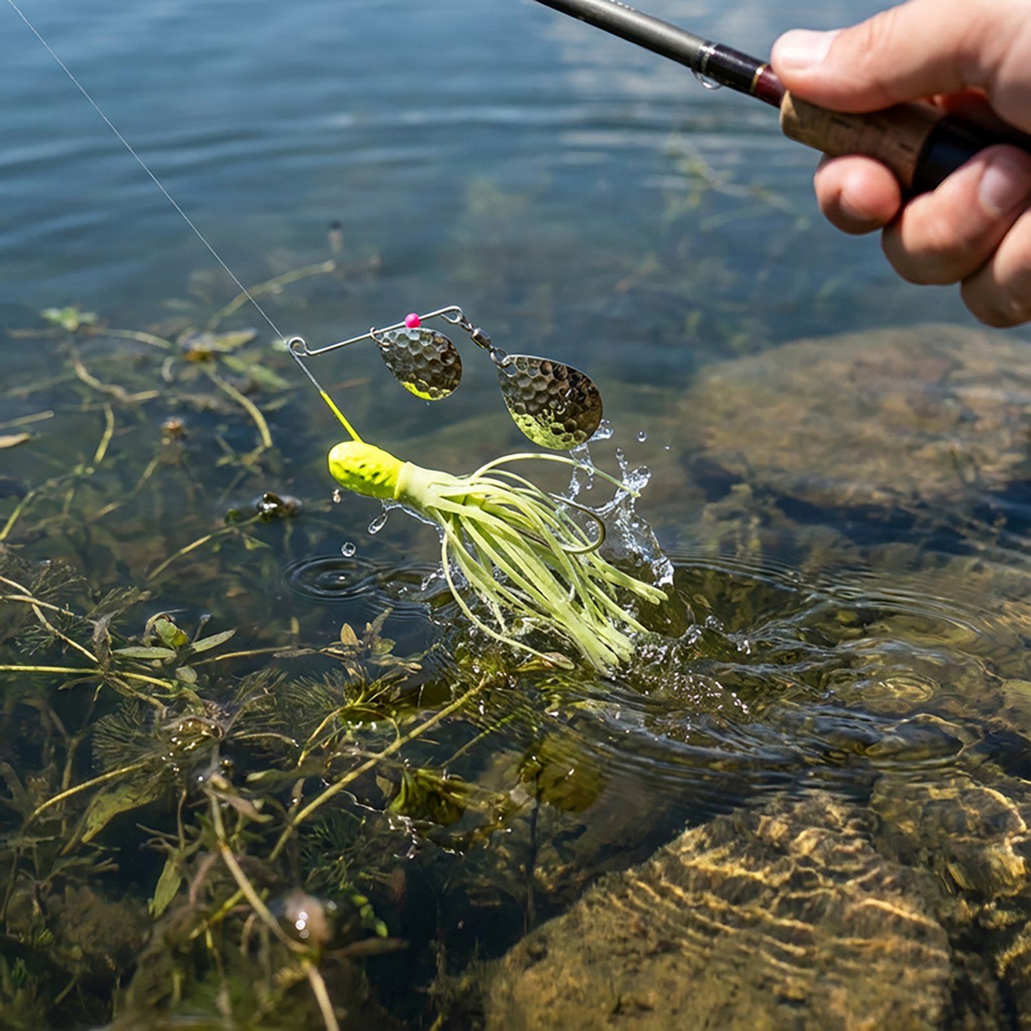 H&H Lure 3/8 oz Double Colorado Blade Spinnerbait                                                                                - view number 2