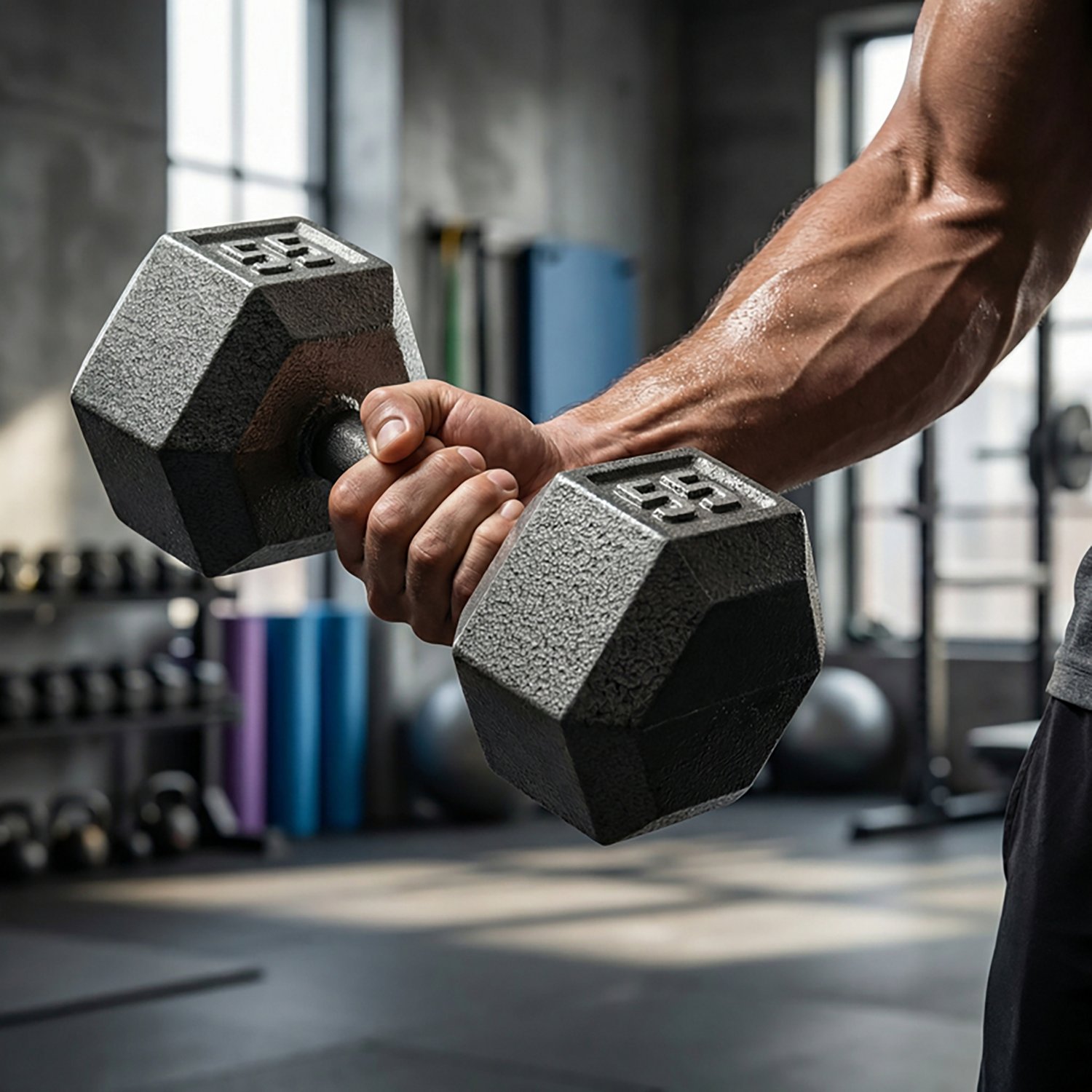 CAP Barbell 55 lb. Solid Hex Dumbbell - Single - view number 3