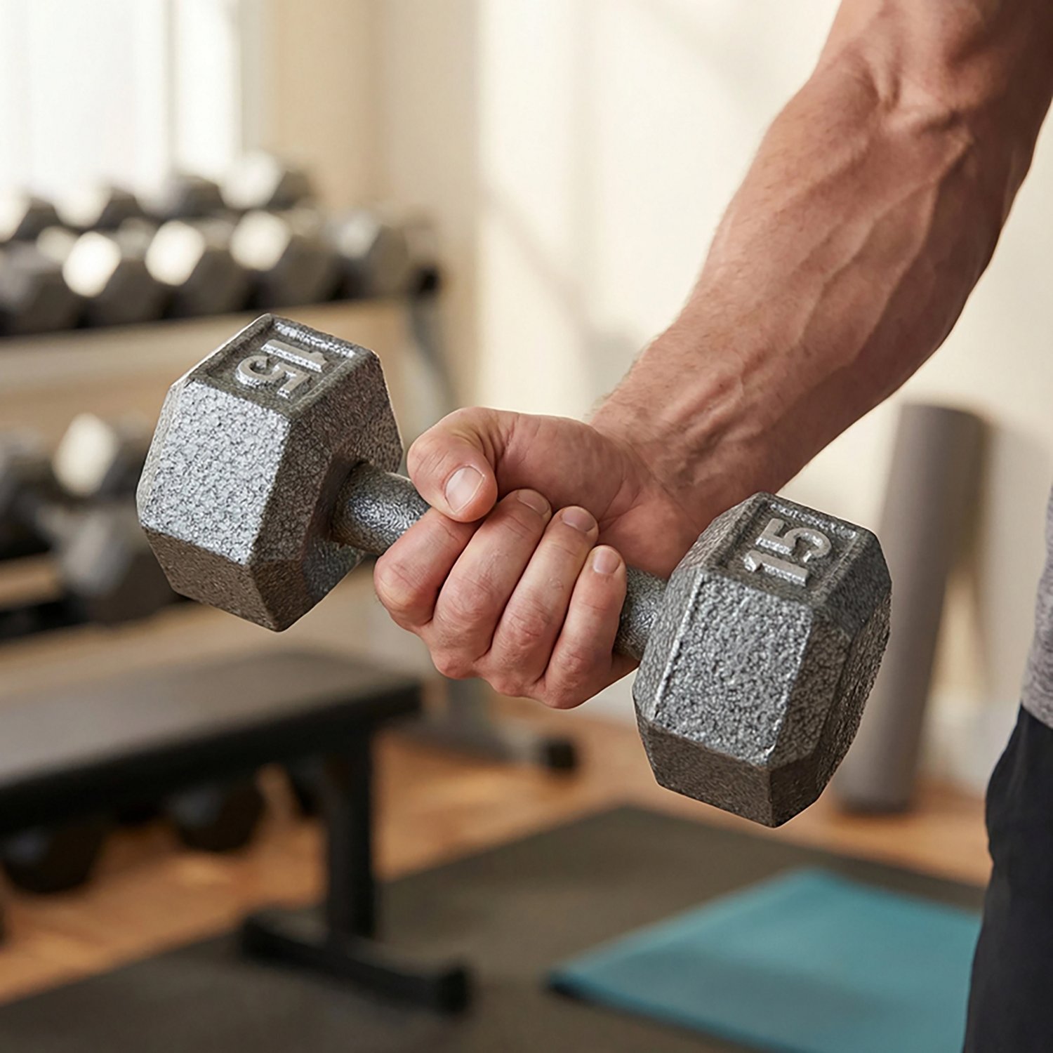 CAP Barbell 15 lb. Solid Hex Dumbbell - Single - view number 4
