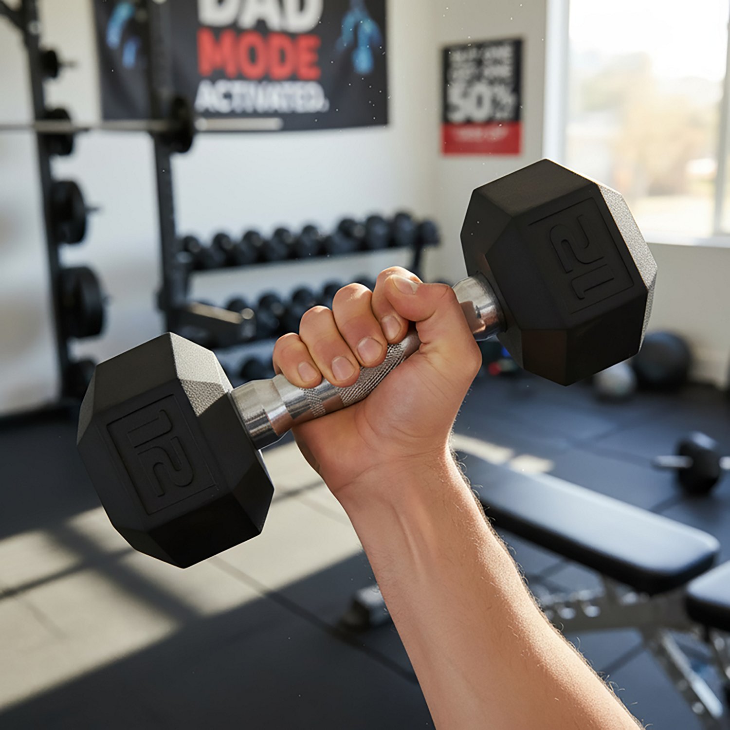 CAP Barbell 12 lb. Coated Hex Dumbbell - Single - view number 7