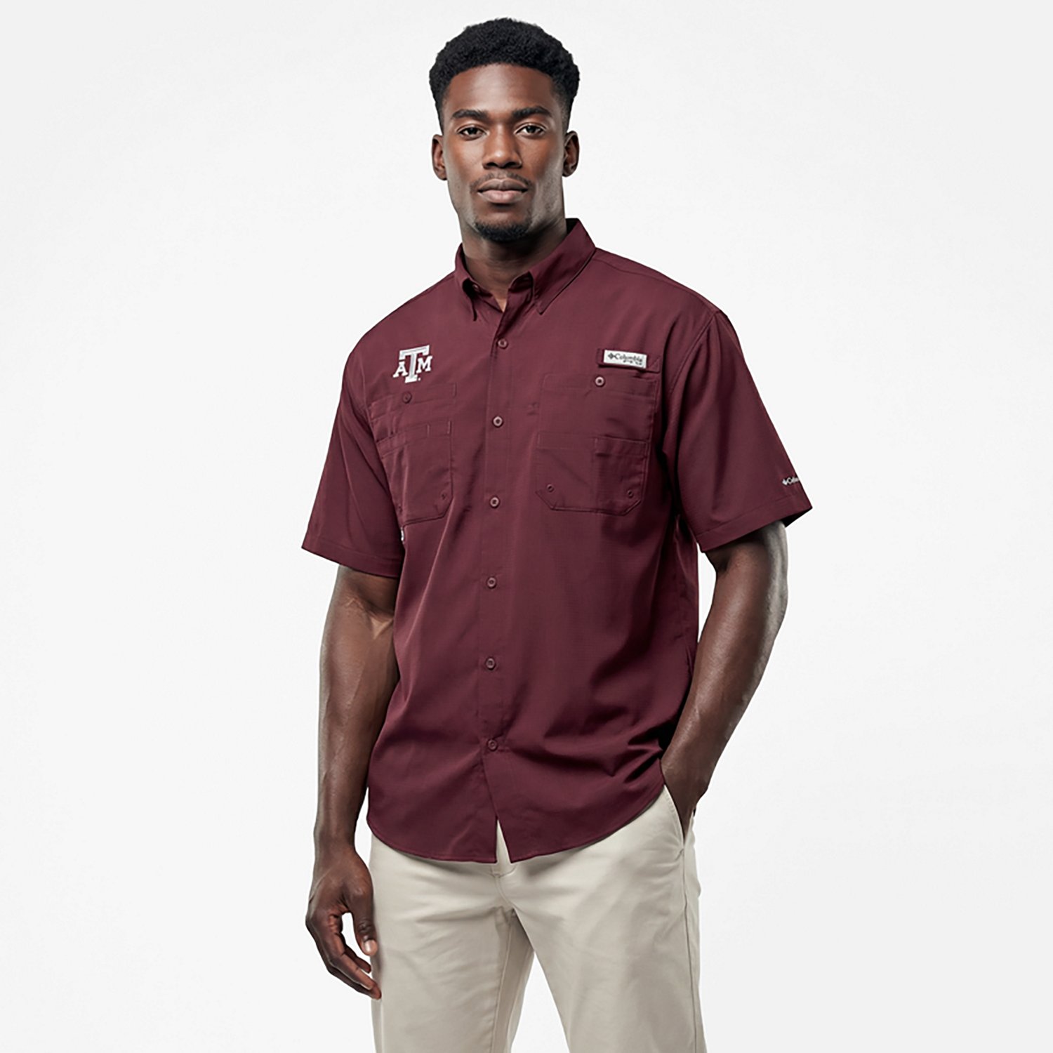Columbia Sportswear Men's Collegiate Short Sleeve Tamiami Shirt - view number 2