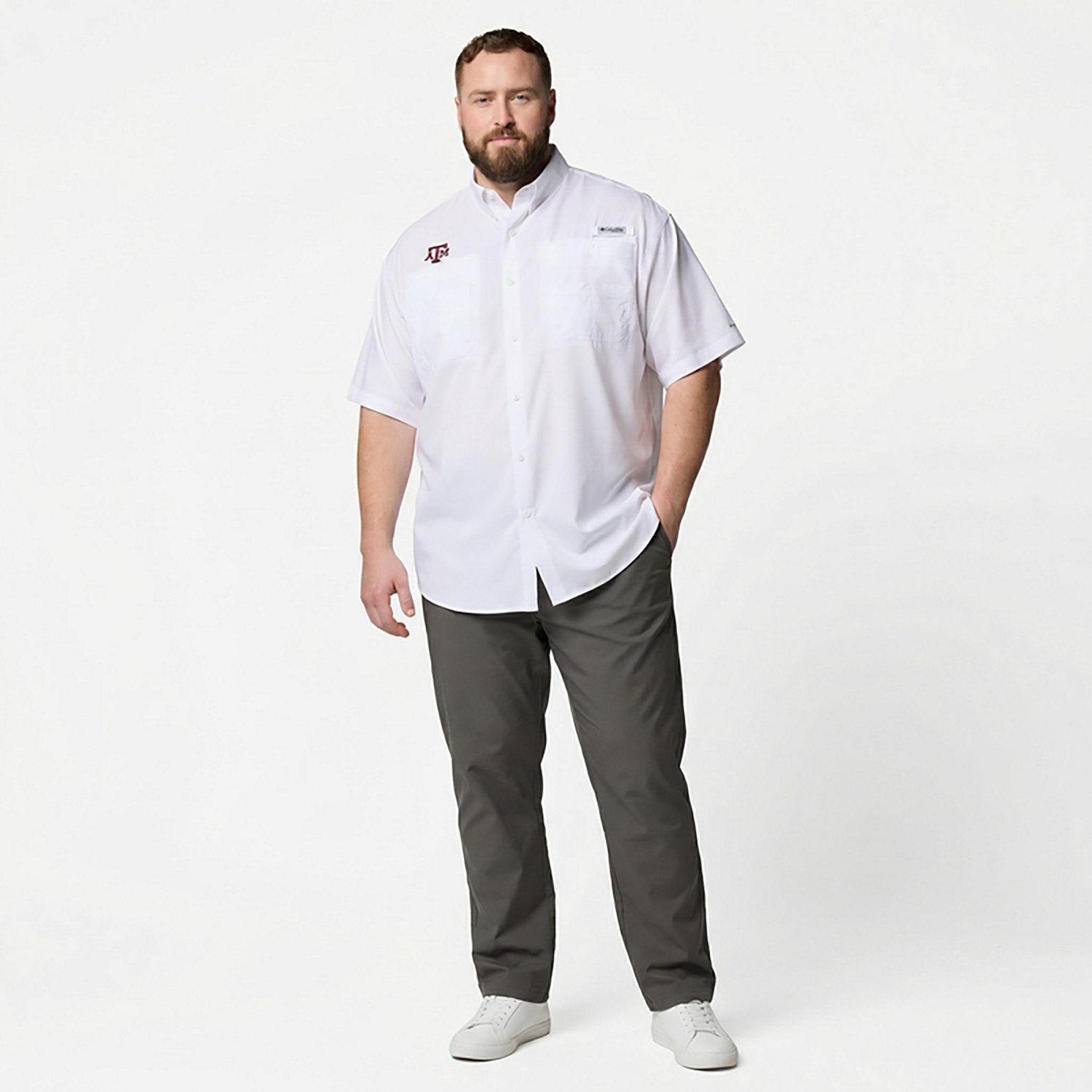 Columbia Sportswear Men's Collegiate Short Sleeve Tamiami Shirt - view number 4
