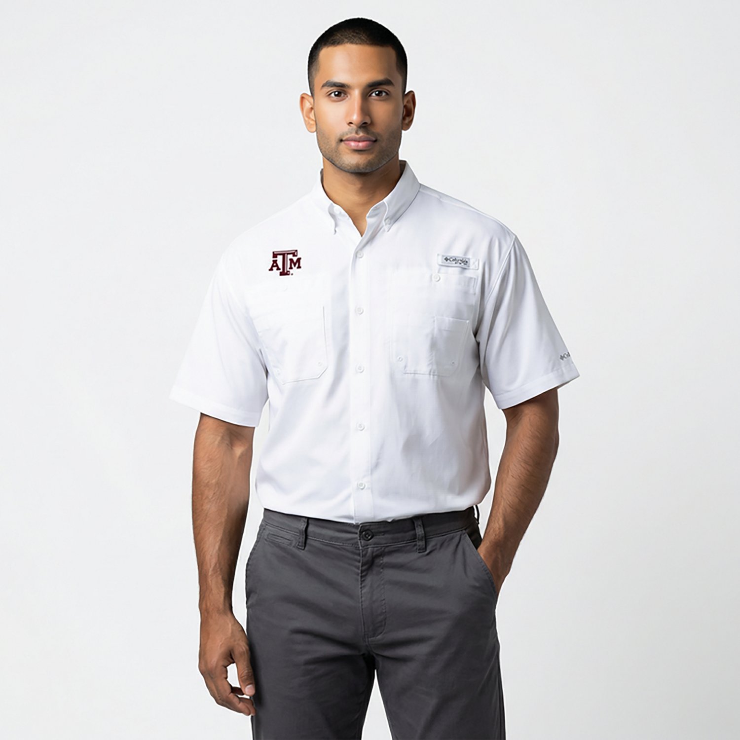 Columbia Sportswear Men's Collegiate Short Sleeve Tamiami Shirt - view number 5
