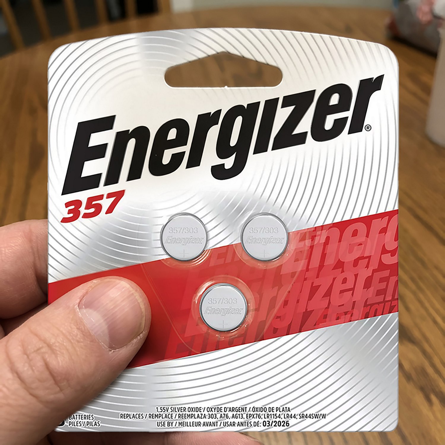 Energizer® 1.5V Silver Oxide Batteries 3-Pack