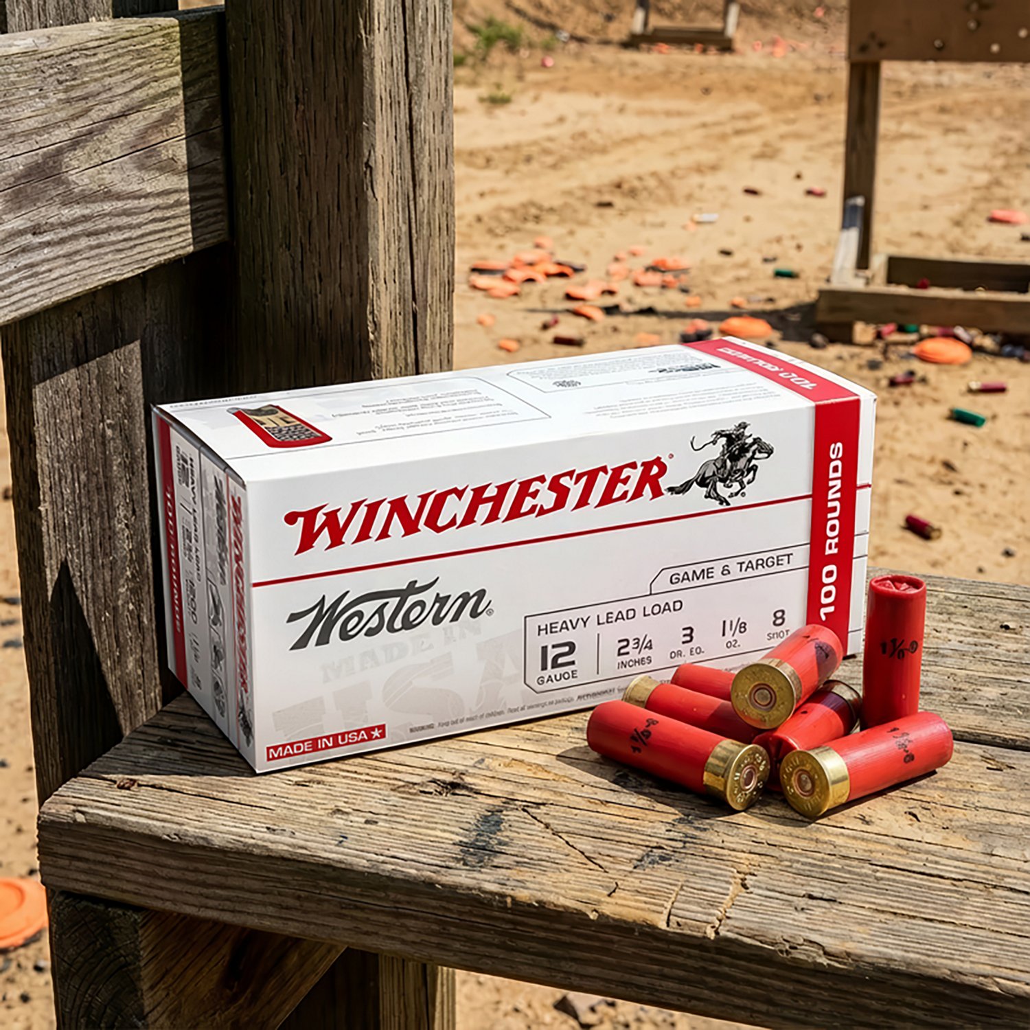 Winchester Western Target and Field Load 12 Gauge 8 Shotshells - 100 Rounds - view number 3